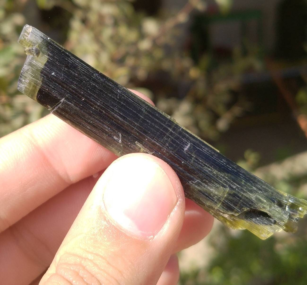 ARSAA GEMS AND MINERALSNatural top quality beautiful 16.7 grams double terminated double sided green cap Tourmaline crystal - Premium  from ARSAA GEMS AND MINERALS - Just $75.00! Shop now at ARSAA GEMS AND MINERALS