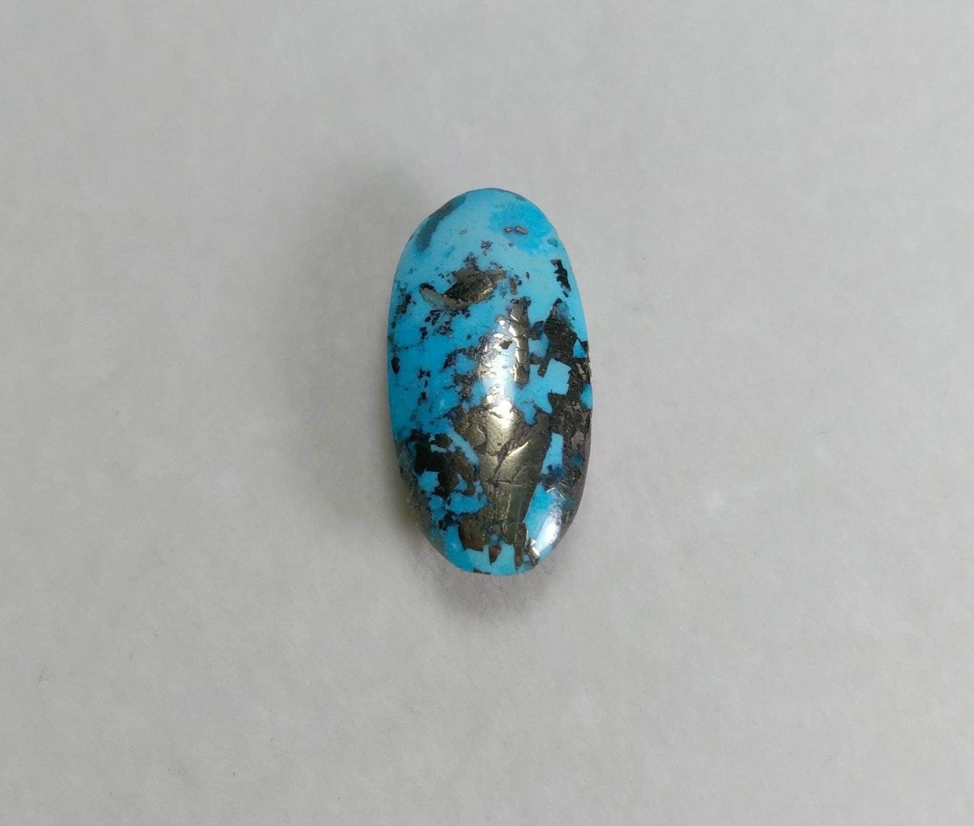 ARSAA GEMS AND MINERALSNatural fine quality beautiful 17 carats oval shape turquoise with pyrite cabochon - Premium  from ARSAA GEMS AND MINERALS - Just $35.00! Shop now at ARSAA GEMS AND MINERALS
