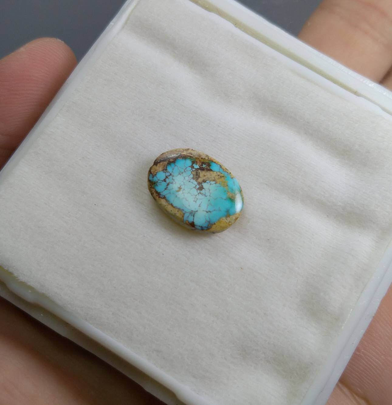 ARSAA GEMS AND MINERALSNatural good quality beautiful 5.5 carat oval shape untreated unheated turquoise cabochon - Premium  from ARSAA GEMS AND MINERALS - Just $6.00! Shop now at ARSAA GEMS AND MINERALS