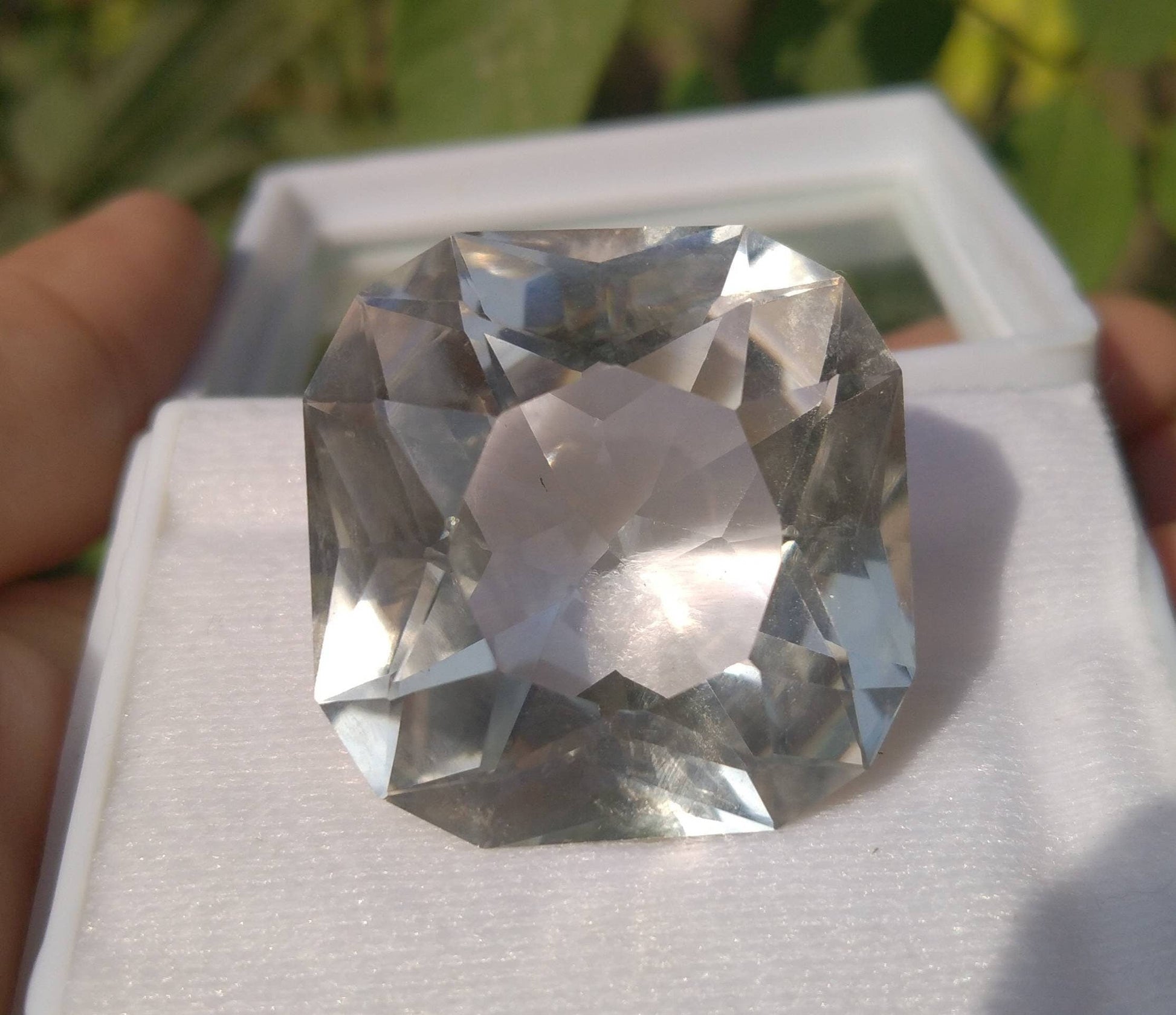 ARSAA GEMS AND MINERALSNatural top quality beautiful 99 carats cushion cut shape eye clean clarity Faceted big size Quartz gem - Premium  from ARSAA GEMS AND MINERALS - Just $80.00! Shop now at ARSAA GEMS AND MINERALS