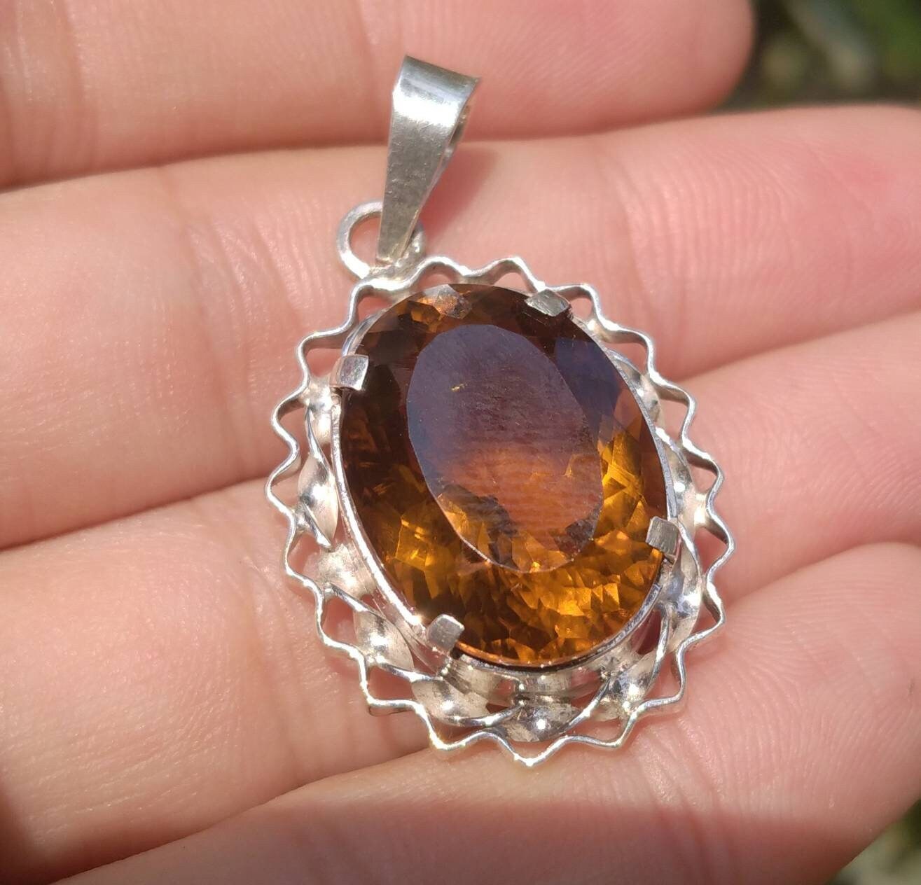 ARSAA GEMS AND MINERALSNatural top quality beautiful amazing citrine sterling silver pendant - Premium  from ARSAA GEMS AND MINERALS - Just $70.00! Shop now at ARSAA GEMS AND MINERALS