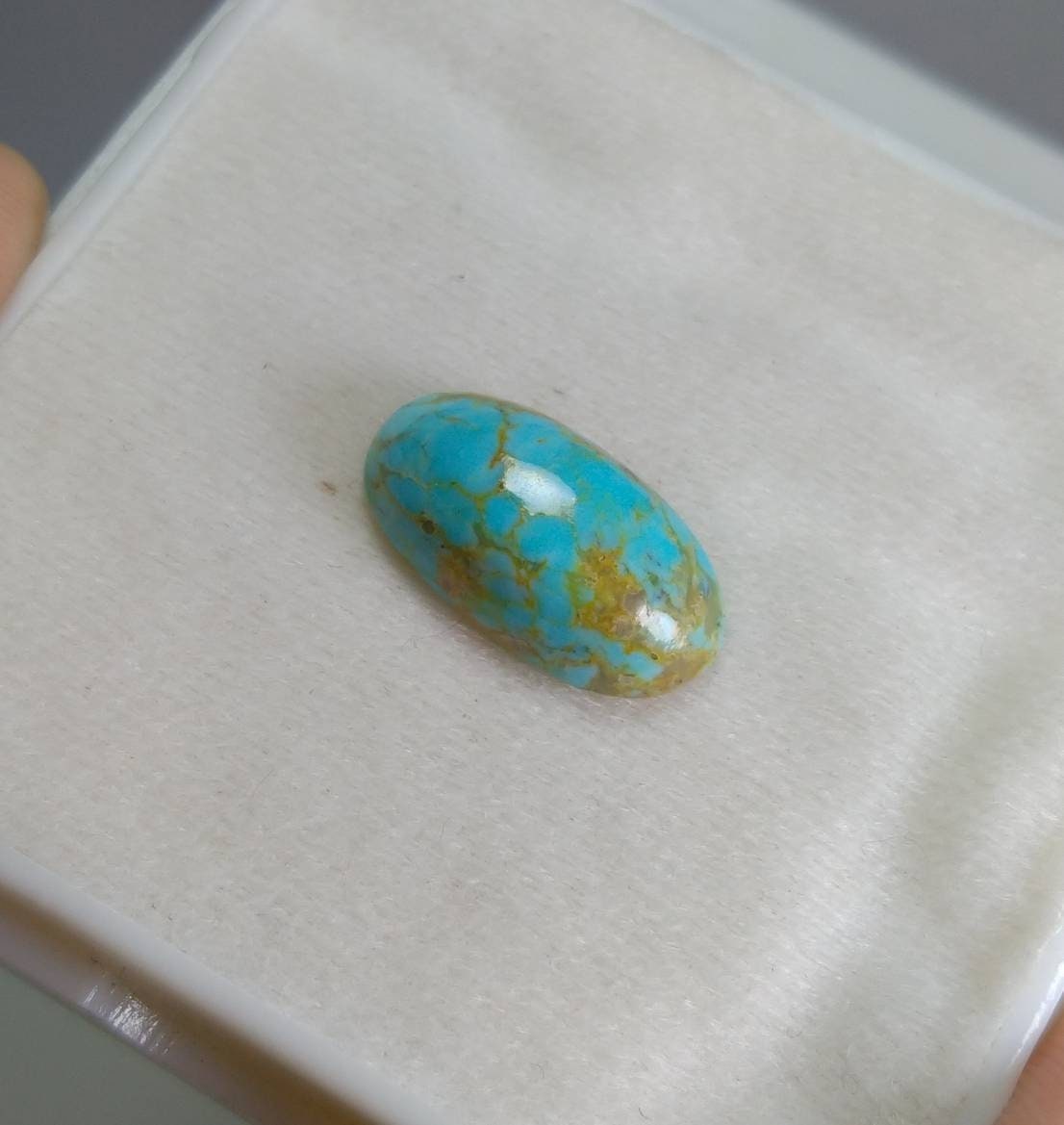 ARSAA GEMS AND MINERALSNatural fine quality beautiful 7.5 carats stabilized kingman spider web turquoise cabochon - Premium  from ARSAA GEMS AND MINERALS - Just $15.00! Shop now at ARSAA GEMS AND MINERALS