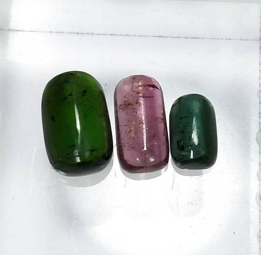ARSAA GEMS AND MINERALSNatural good quality beautiful green and pink cabochons of tourmaline - Premium  from ARSAA GEMS AND MINERALS - Just $45.00! Shop now at ARSAA GEMS AND MINERALS