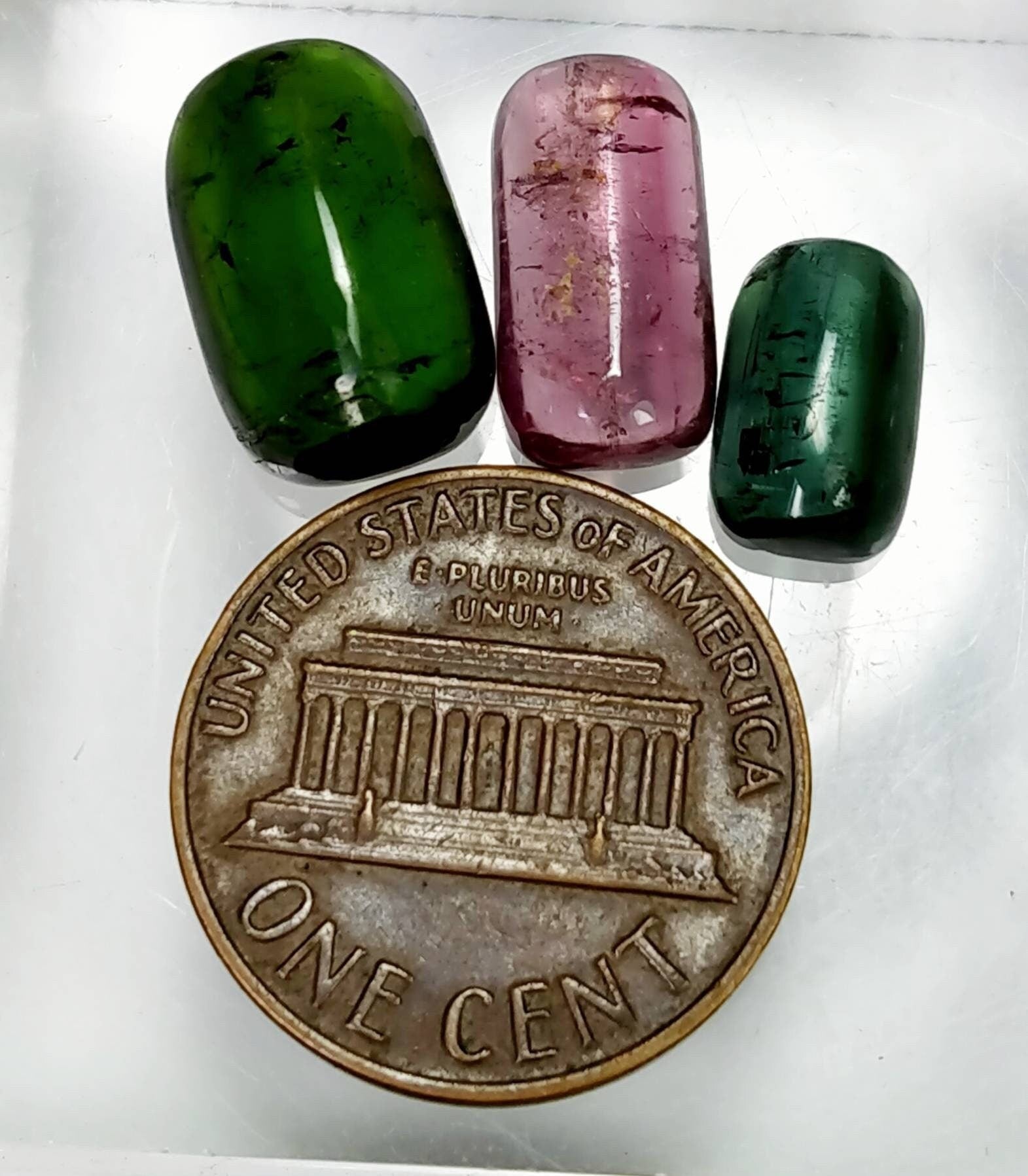 ARSAA GEMS AND MINERALSNatural good quality beautiful green and pink cabochons of tourmaline - Premium  from ARSAA GEMS AND MINERALS - Just $45.00! Shop now at ARSAA GEMS AND MINERALS