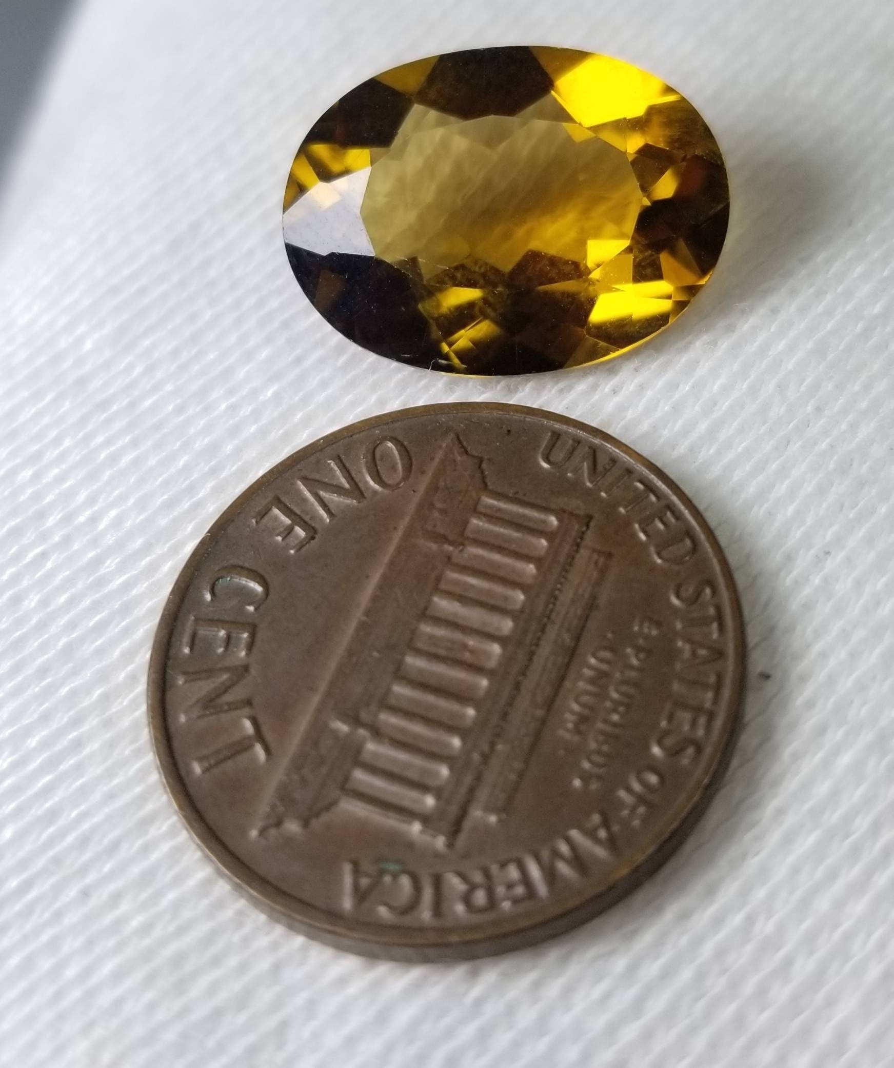 ARSAA GEMS AND MINERALSNatural top quality faceted ring size citrine gem - Premium  from ARSAA GEMS AND MINERALS - Just $25.00! Shop now at ARSAA GEMS AND MINERALS