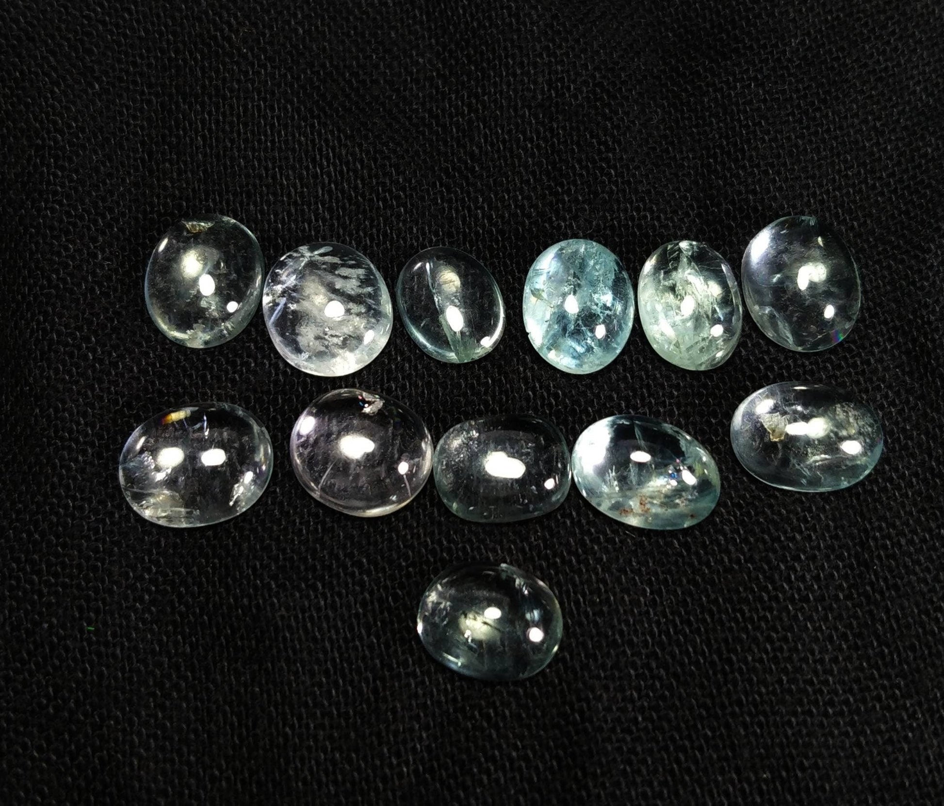 ARSAA GEMS AND MINERALSNatural fine quality beautiful 36 carats small lot of light blue color oval shapes aquamarine cabochons - Premium  from ARSAA GEMS AND MINERALS - Just $70.00! Shop now at ARSAA GEMS AND MINERALS