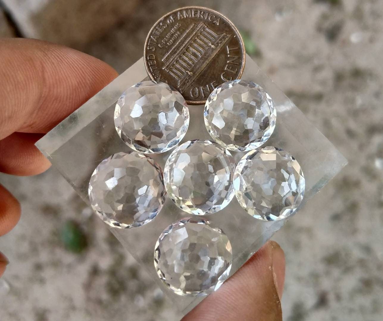 ARSAA GEMS AND MINERALSNatural good quality beautiful calibrated rose/cut faceted 27 carats quartz gems - Premium  from ARSAA GEMS AND MINERALS - Just $45.00! Shop now at ARSAA GEMS AND MINERALS