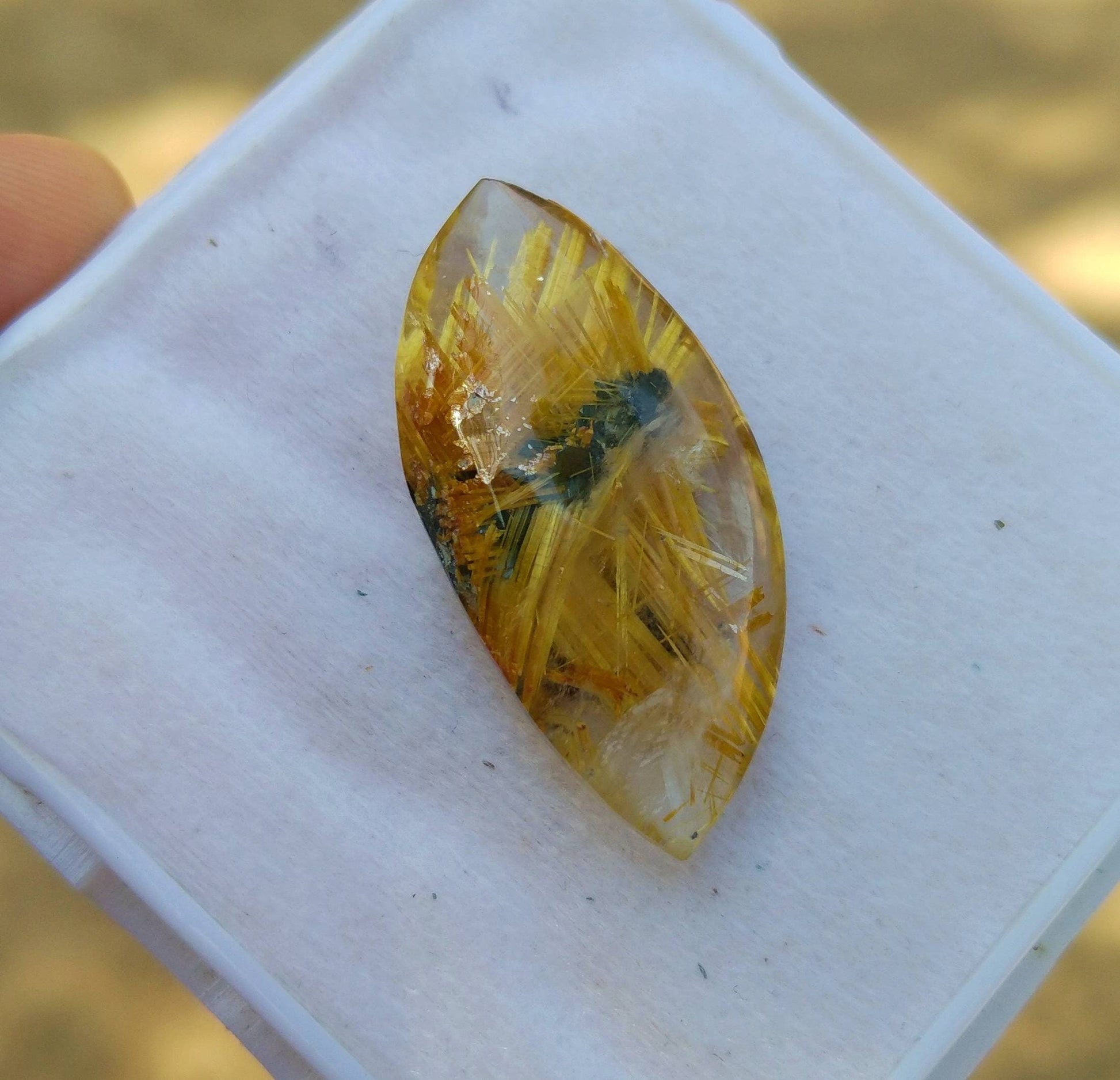 ARSAA GEMS AND MINERALSNatural tip quality beautiful 31 carats  golden Rutile included quartz cabochon - Premium  from ARSAA GEMS AND MINERALS - Just $62.00! Shop now at ARSAA GEMS AND MINERALS