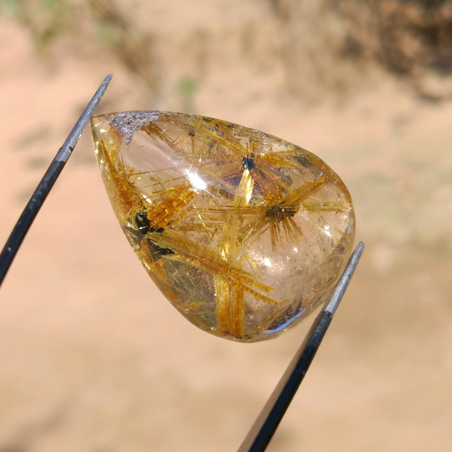 ARSAA GEMS AND MINERALSNatural tip quality beautiful 70 carats golden Rutile included quartz cabochon - Premium  from ARSAA GEMS AND MINERALS - Just $140.00! Shop now at ARSAA GEMS AND MINERALS