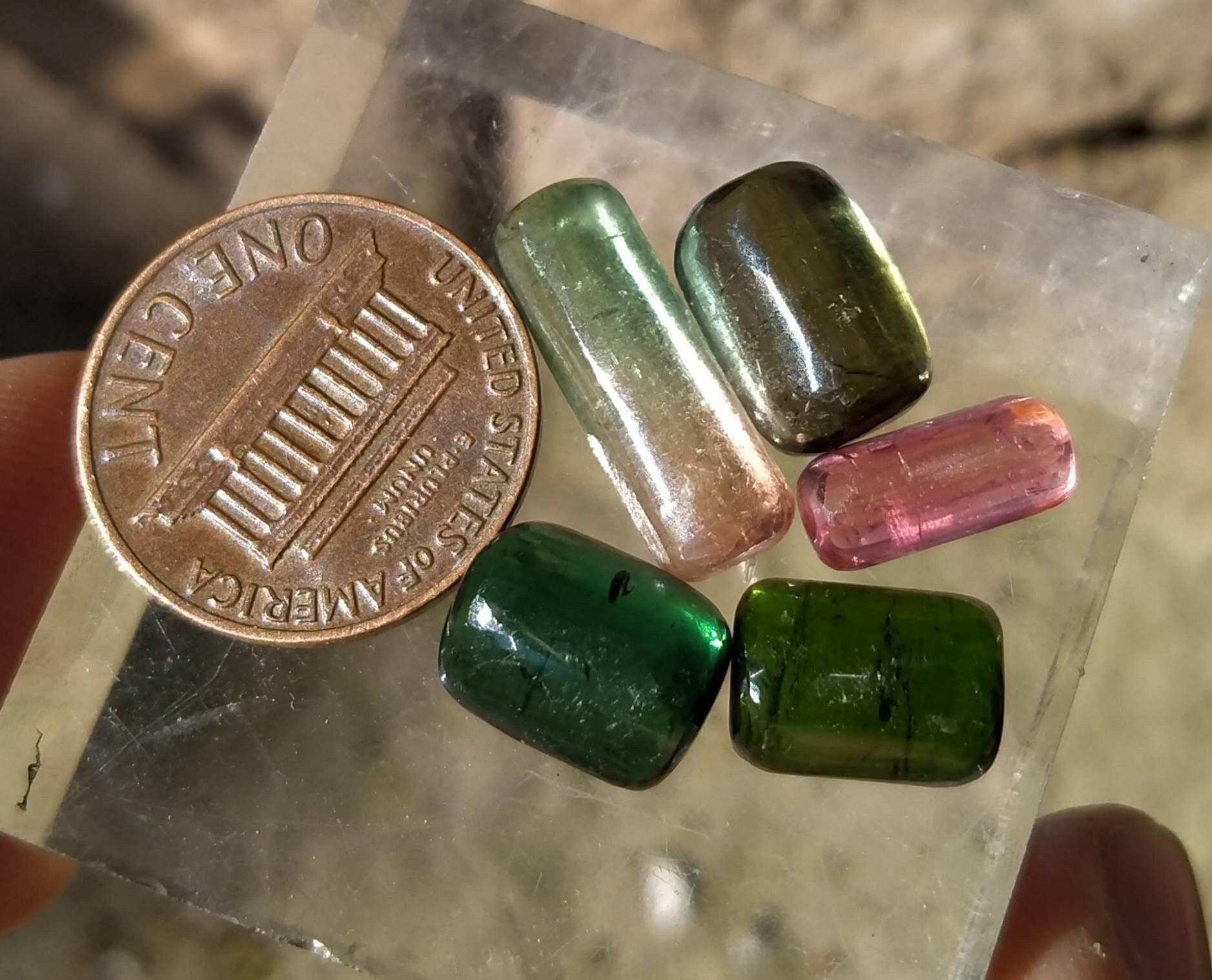 ARSAA GEMS AND MINERALSNatural top quality beautiful cabochons of multicolore tourmaline - Premium  from ARSAA GEMS AND MINERALS - Just $55.00! Shop now at ARSAA GEMS AND MINERALS
