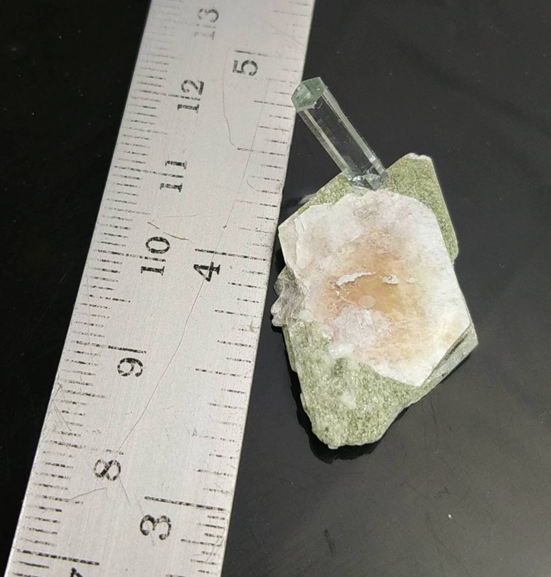 ARSAA GEMS AND MINERALSTerminated single on matrix on muscovite beautiful natural 4.5 grams clear crystal of aquamarine - Premium  from ARSAA GEMS AND MINERALS - Just $150.00! Shop now at ARSAA GEMS AND MINERALS