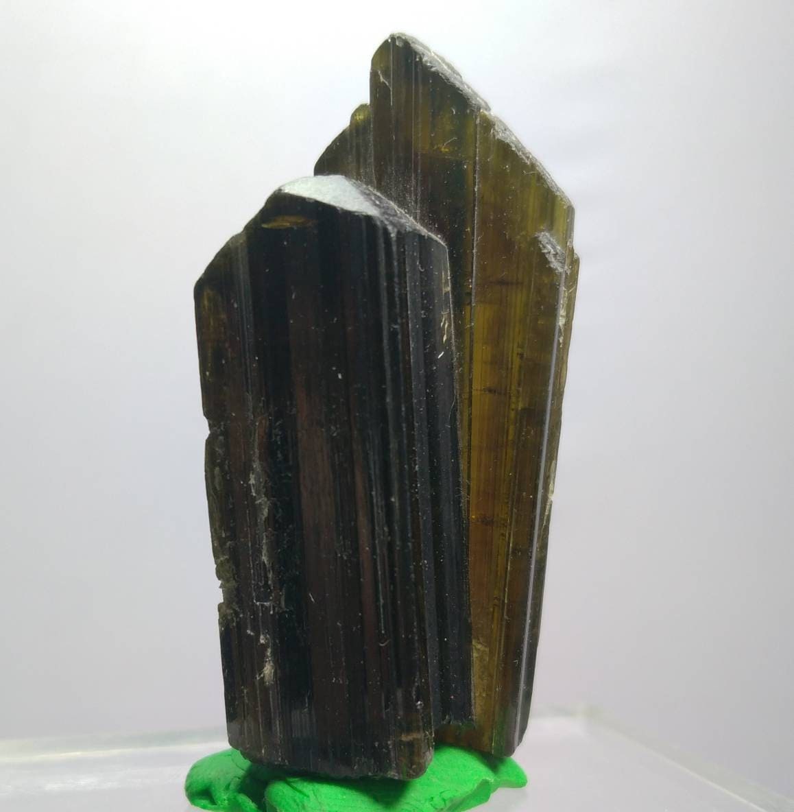 ARSAA GEMS AND MINERALSNatural aesthetic Beautiful 44.5 grams twins perfectly terminated epidote crystal - Premium  from ARSAA GEMS AND MINERALS - Just $80.00! Shop now at ARSAA GEMS AND MINERALS