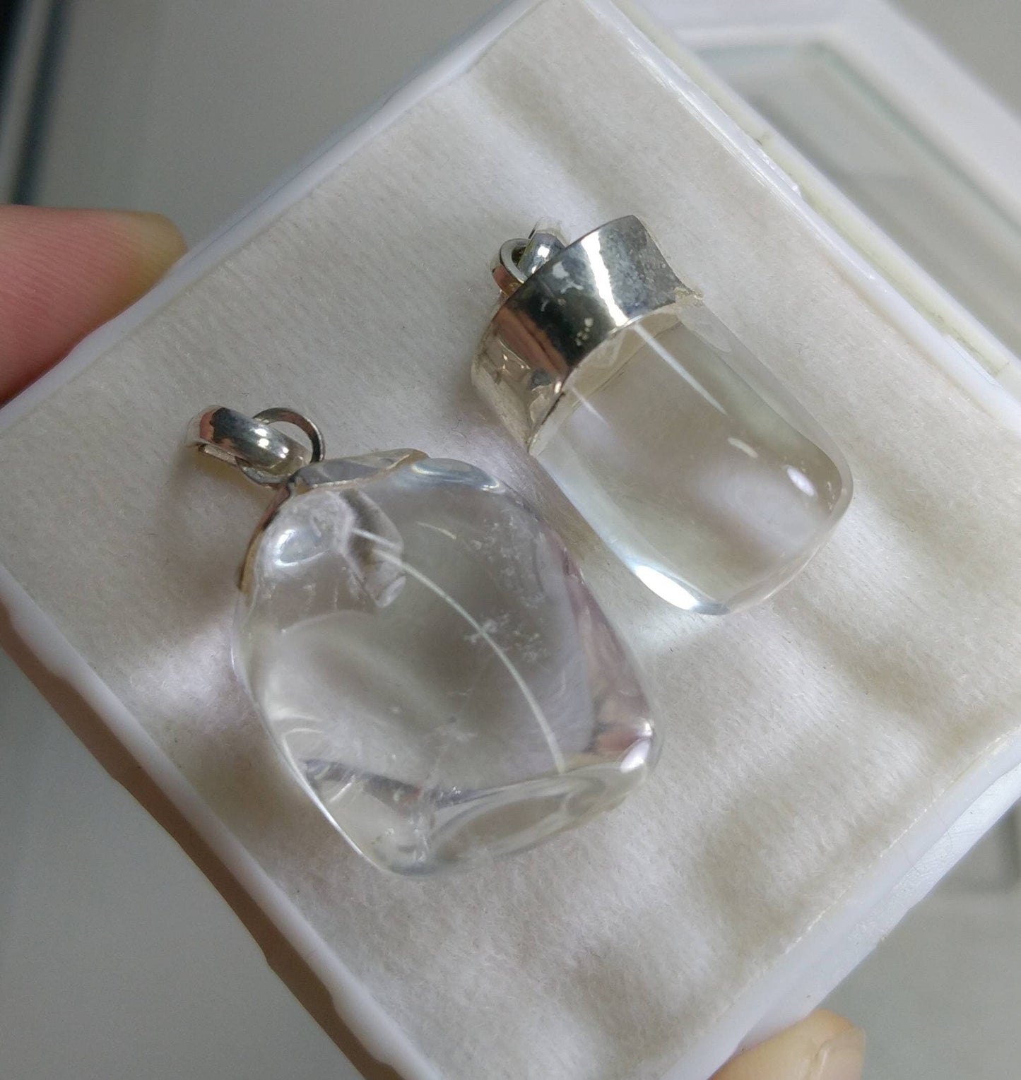 ARSAA GEMS AND MINERALSNatural aesthetic Beautiful silver pendants of clear quartz - Premium  from ARSAA GEMS AND MINERALS - Just $30.00! Shop now at ARSAA GEMS AND MINERALS