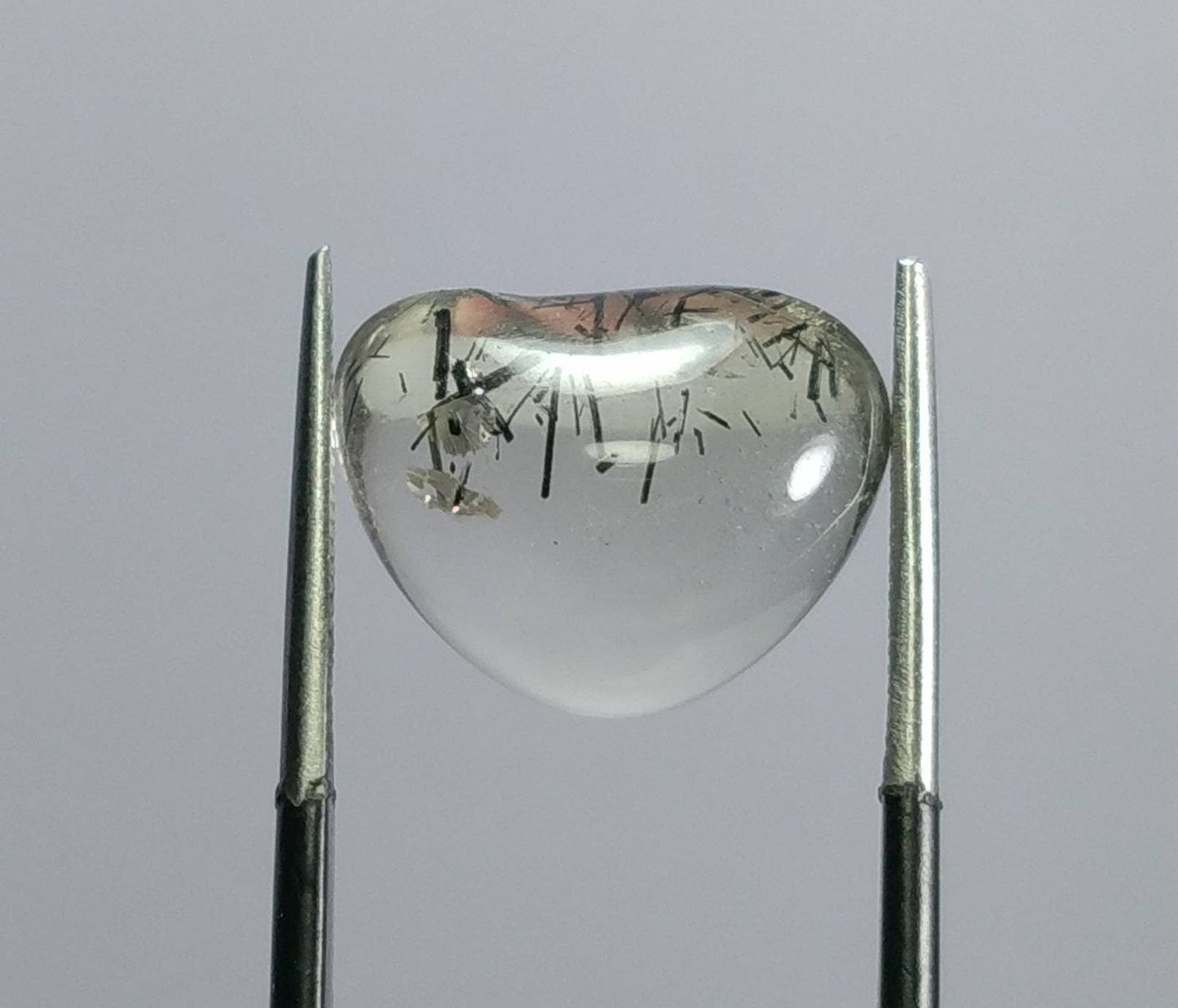 ARSAA GEMS AND MINERALSNatural fine quality beautiful 12.5 carat heart shape black Tourmaline included quartz Cabochon - Premium  from ARSAA GEMS AND MINERALS - Just $15.00! Shop now at ARSAA GEMS AND MINERALS