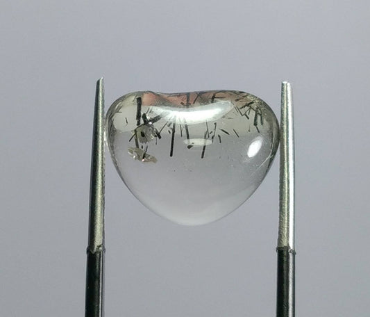 ARSAA GEMS AND MINERALSNatural fine quality beautiful 12.5 carat heart shape black Tourmaline included quartz Cabochon - Premium  from ARSAA GEMS AND MINERALS - Just $15.00! Shop now at ARSAA GEMS AND MINERALS