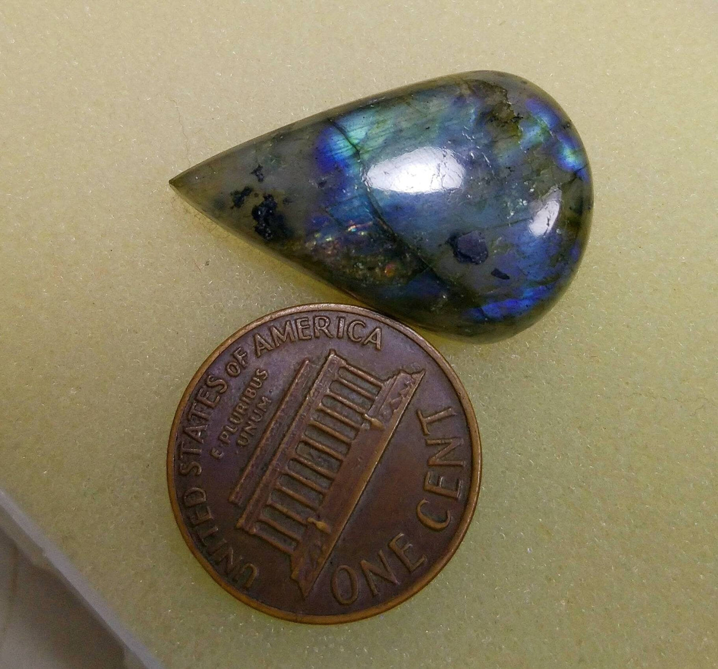 ARSAA GEMS AND MINERALSNatural fine quality beautiful 22 carats pear shape labradorite cabochon - Premium  from ARSAA GEMS AND MINERALS - Just $15.00! Shop now at ARSAA GEMS AND MINERALS