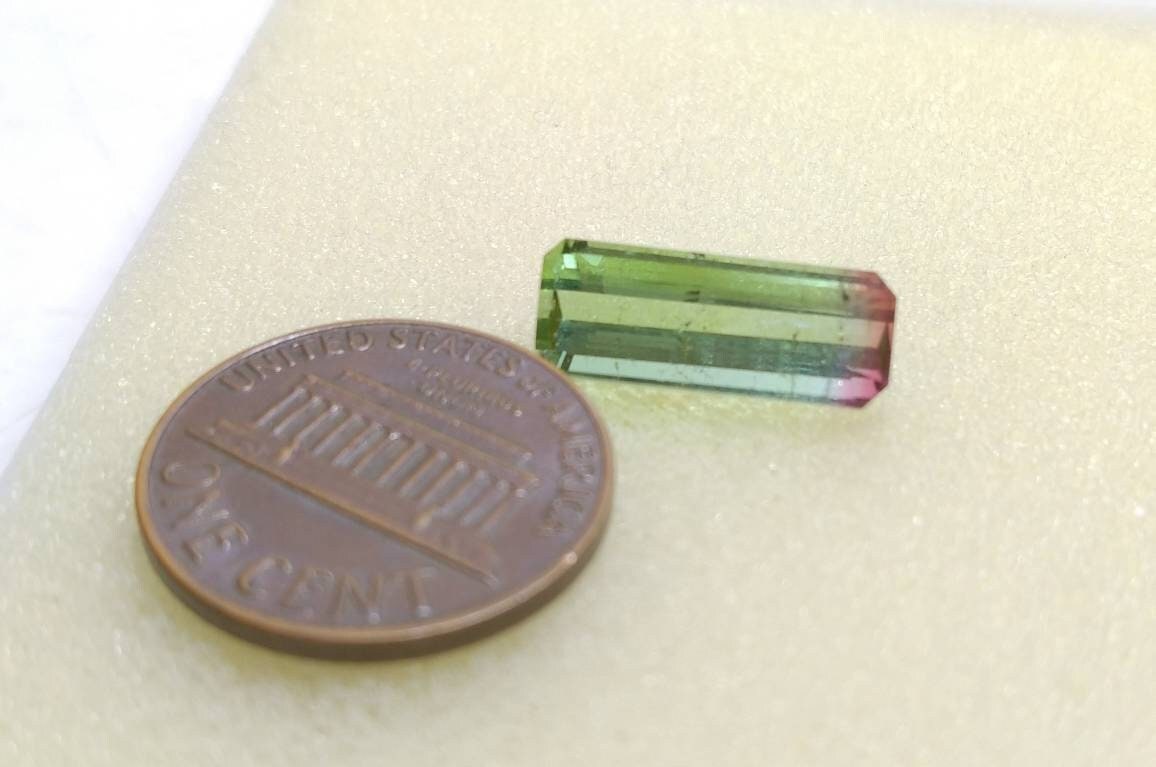 ARSAA GEMS AND MINERALSNatural top and high quality beautiful 6 carats faceted Bicolor tourmaline loose gem - Premium  from ARSAA GEMS AND MINERALS - Just $150.00! Shop now at ARSAA GEMS AND MINERALS