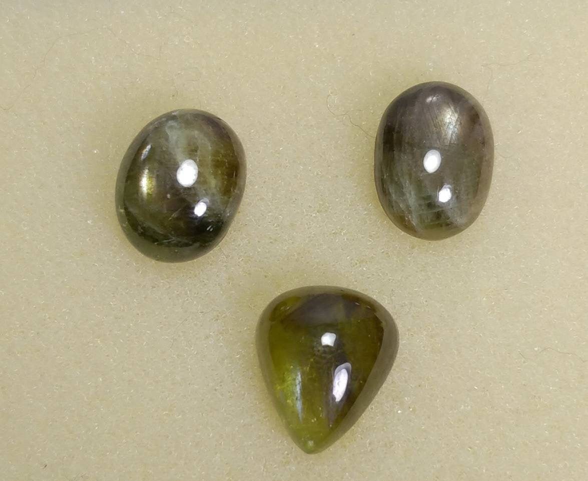 ARSAA GEMS AND MINERALSNatural top quality beautiful 20 carats small set of partially star green sapphire Cabochons - Premium  from ARSAA GEMS AND MINERALS - Just $40.00! Shop now at ARSAA GEMS AND MINERALS