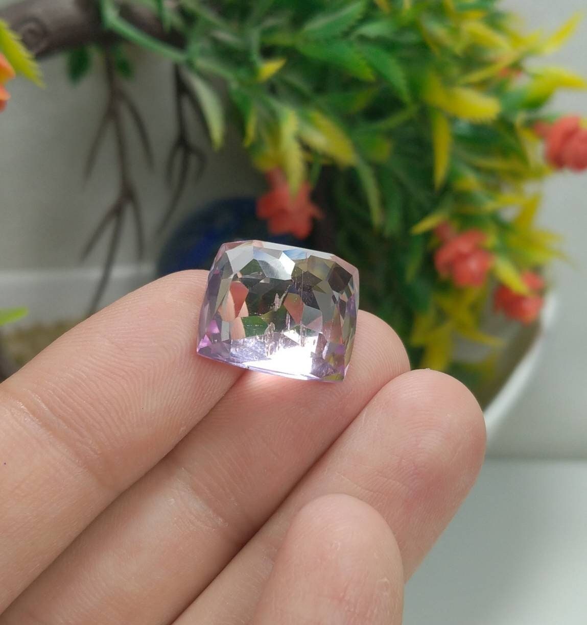ARSAA GEMS AND MINERALSNatural top quality beautiful 20 carats faceted radiant shape kunzite gem - Premium  from ARSAA GEMS AND MINERALS - Just $40.00! Shop now at ARSAA GEMS AND MINERALS