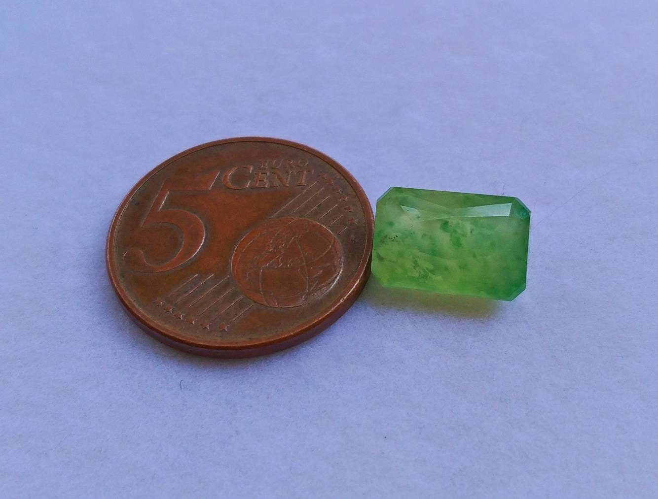 ARSAA GEMS AND MINERALSNatural fine quality beautiful 5 carats radiant shape faceted green hydrograssular garnet gem - Premium  from ARSAA GEMS AND MINERALS - Just $15.00! Shop now at ARSAA GEMS AND MINERALS