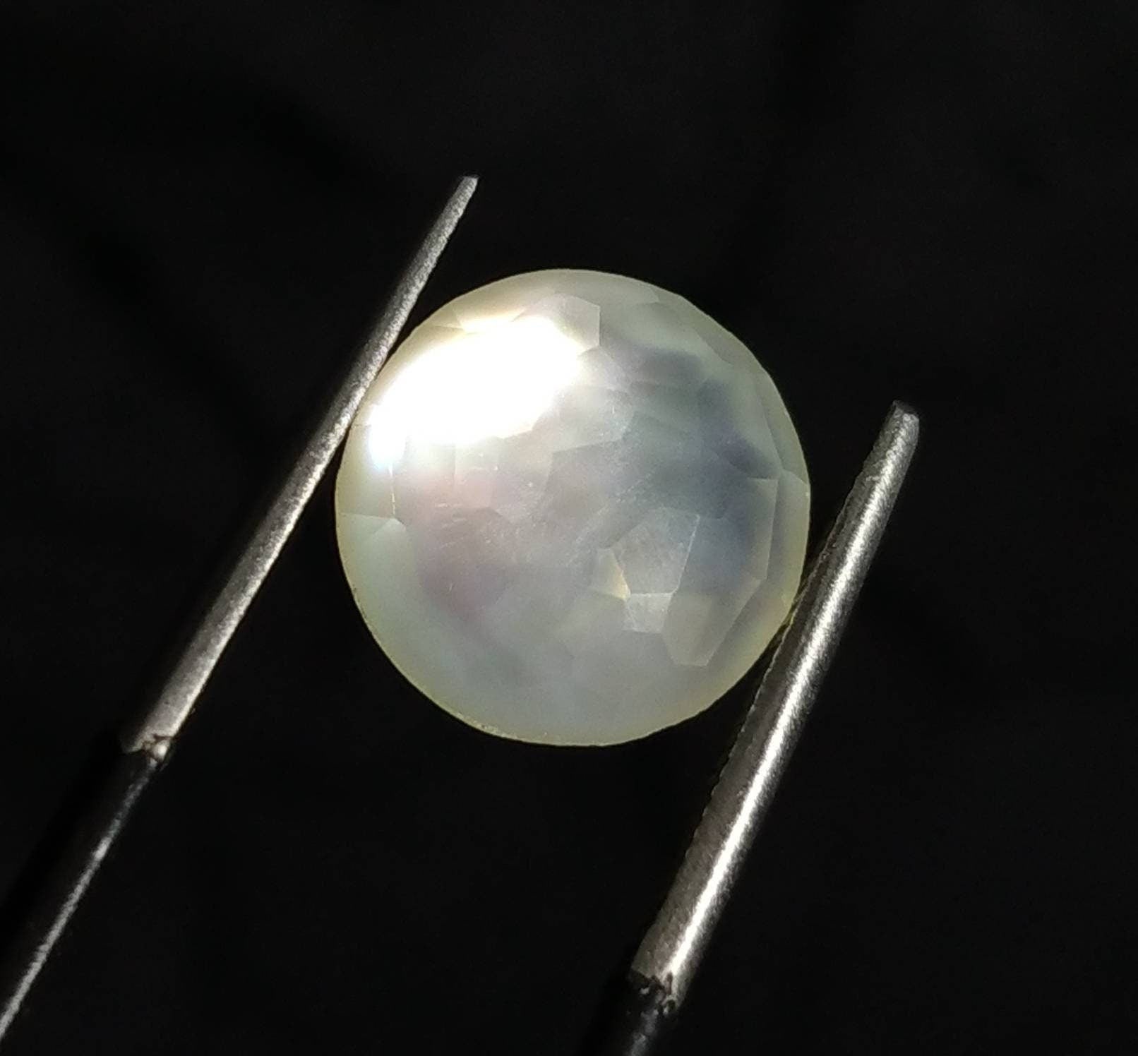 ARSAA GEMS AND MINERALSNatural top quality beautiful 10 carats small set of rose cut Faceted quartz with mother of pearl doublets Cabochons - Premium  from ARSAA GEMS AND MINERALS - Just $15.00! Shop now at ARSAA GEMS AND MINERALS