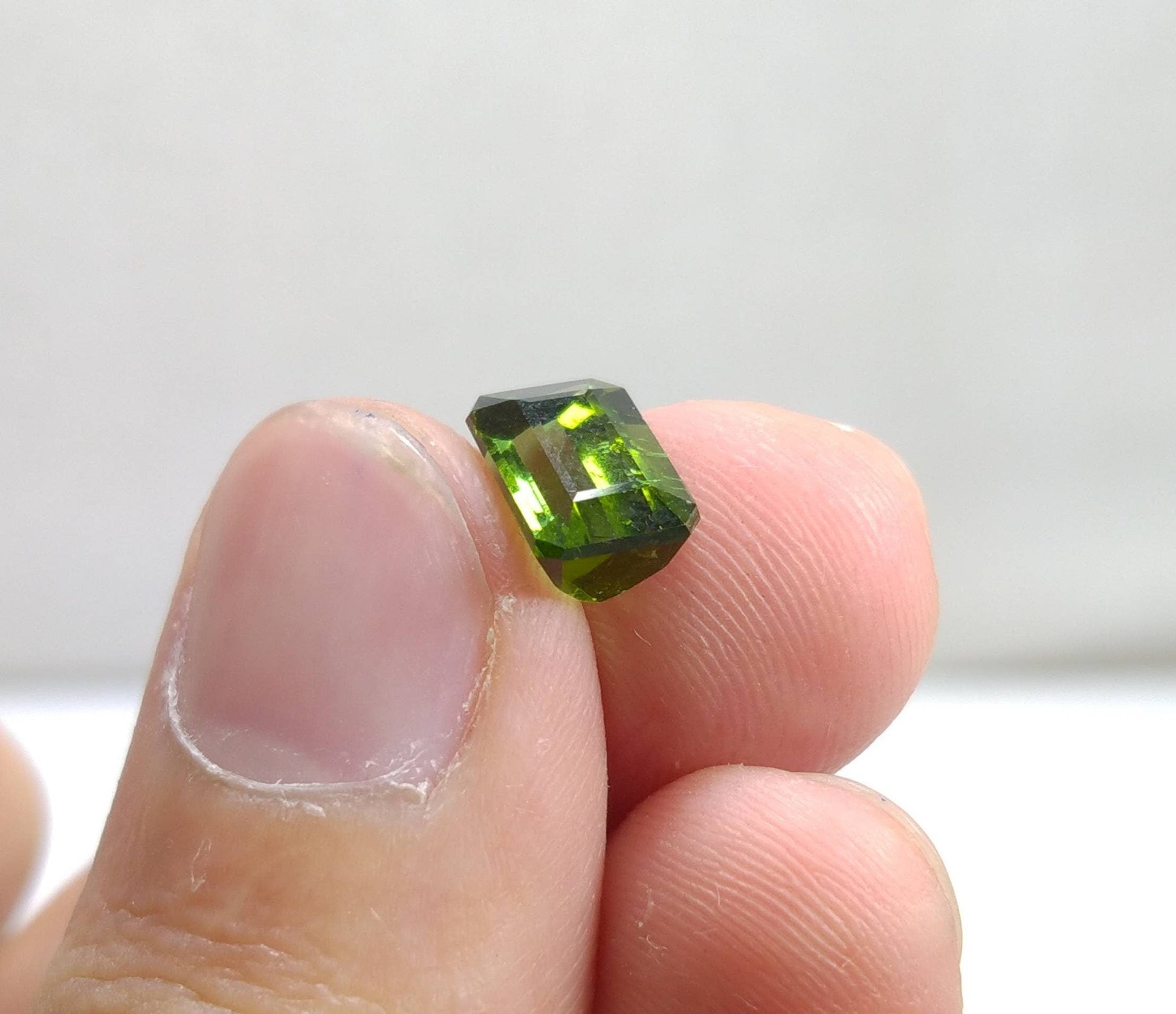 ARSAA GEMS AND MINERALSNatural high quality beautiful 2.5 carats faceted radiant shape green tourmaline gem - Premium  from ARSAA GEMS AND MINERALS - Just $50.00! Shop now at ARSAA GEMS AND MINERALS