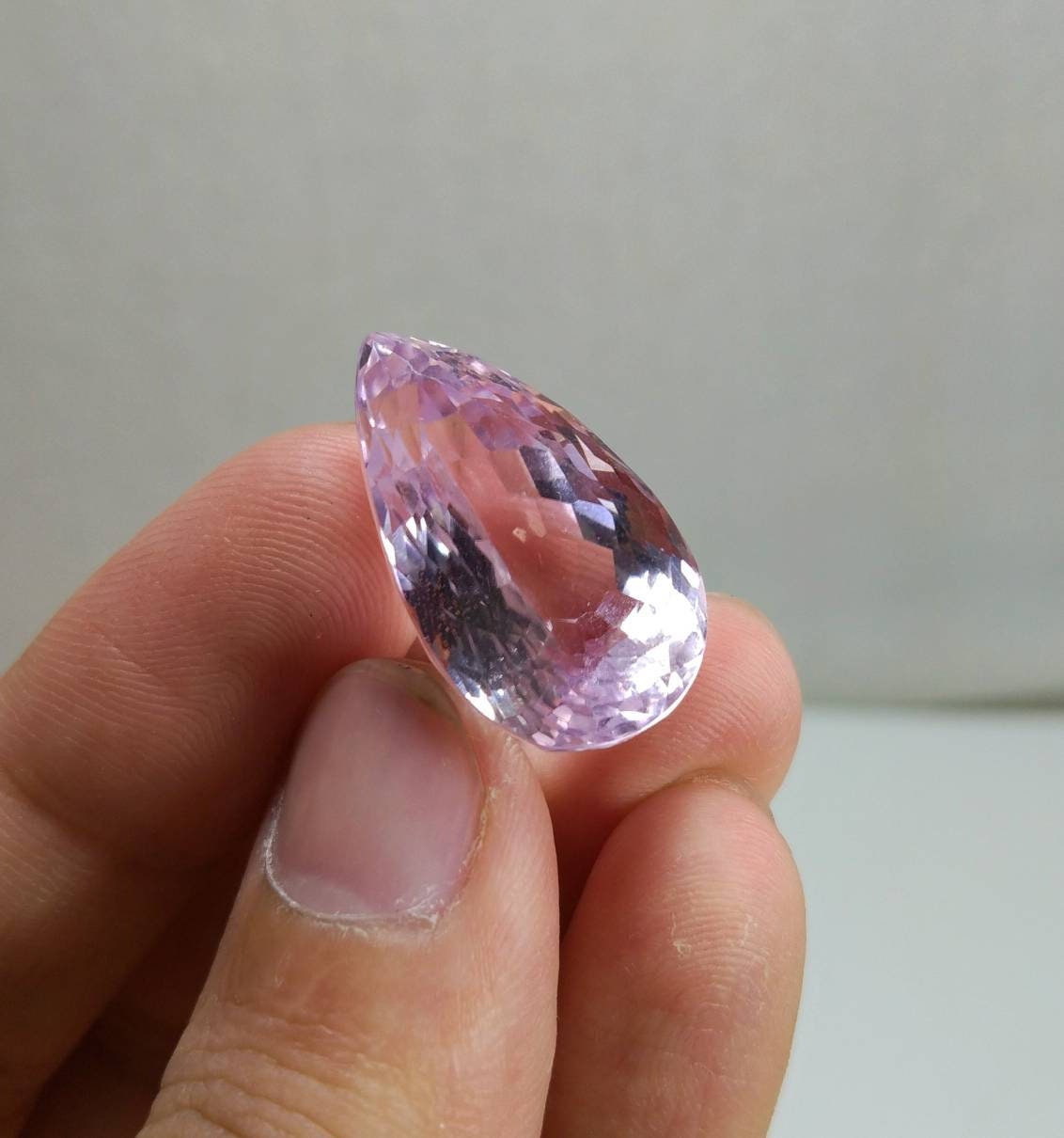 ARSAA GEMS AND MINERALSNatural top quality beautiful 34 carats faceted pear shape kunzite gem - Premium  from ARSAA GEMS AND MINERALS - Just $68.00! Shop now at ARSAA GEMS AND MINERALS