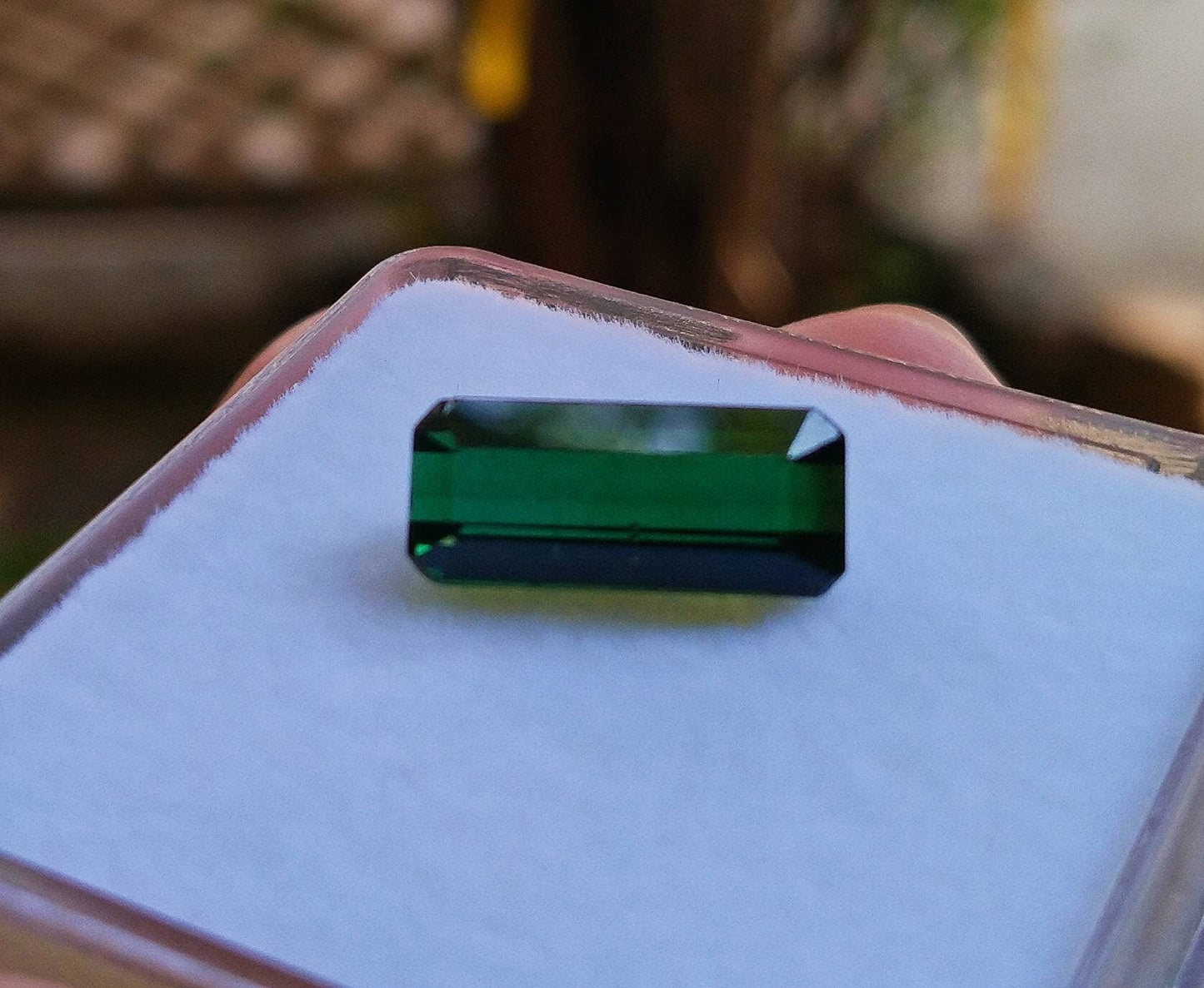ARSAA GEMS AND MINERALSNatural top quality beautiful 4 carats clear green faceted radiant shape Tourmaline gem - Premium  from ARSAA GEMS AND MINERALS - Just $80.00! Shop now at ARSAA GEMS AND MINERALS