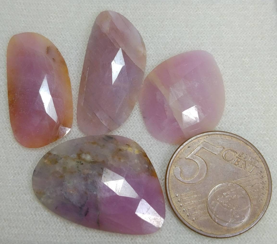 ARSAA GEMS AND MINERALSNatural top quality beautiful 53 carats small set of rose cut faceted UV reactive sapphire Cabochons - Premium  from ARSAA GEMS AND MINERALS - Just $50.00! Shop now at ARSAA GEMS AND MINERALS