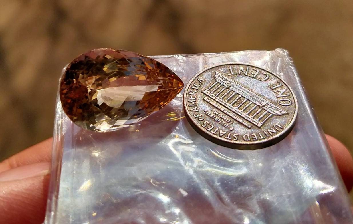 ARSAA GEMS AND MINERALSNatural top quality beautiful faceted pear shape 23 carats heated topaz gem - Premium  from ARSAA GEMS AND MINERALS - Just $46.00! Shop now at ARSAA GEMS AND MINERALS