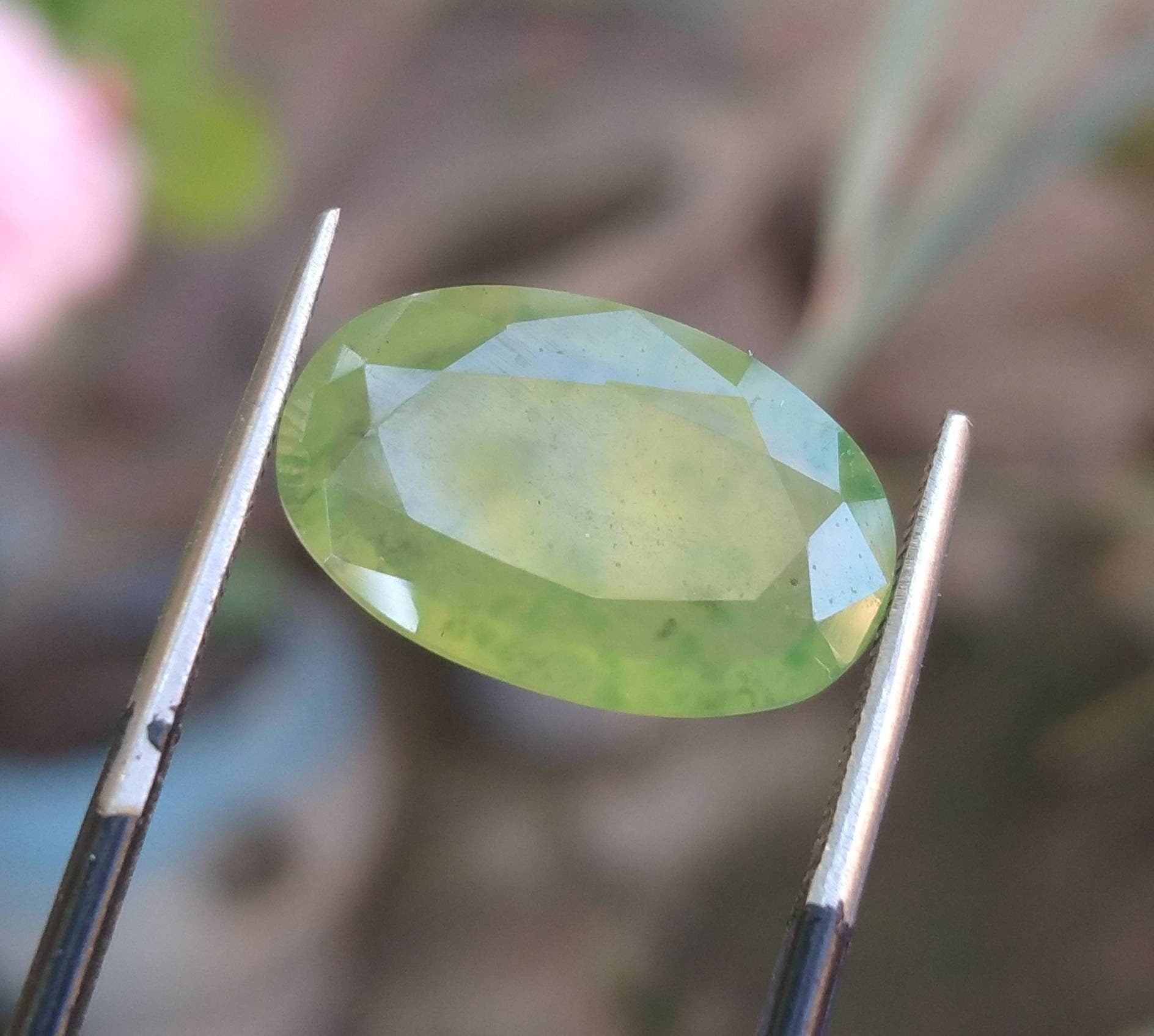 ARSAA GEMS AND MINERALSNatural top quality beautiful 7 carat oval shape faceted green hydrograssular garnet gem - Premium  from ARSAA GEMS AND MINERALS - Just $14.00! Shop now at ARSAA GEMS AND MINERALS
