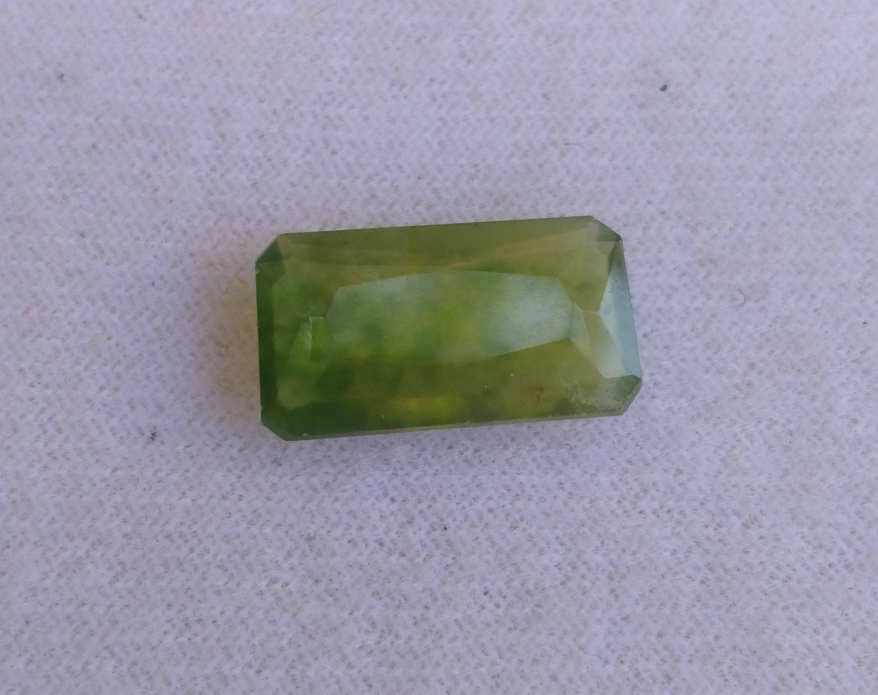 ARSAA GEMS AND MINERALSNatural top quality beautiful 8 carats radiant cut shape faceted green hydrograssular garnet gem - Premium  from ARSAA GEMS AND MINERALS - Just $16.00! Shop now at ARSAA GEMS AND MINERALS
