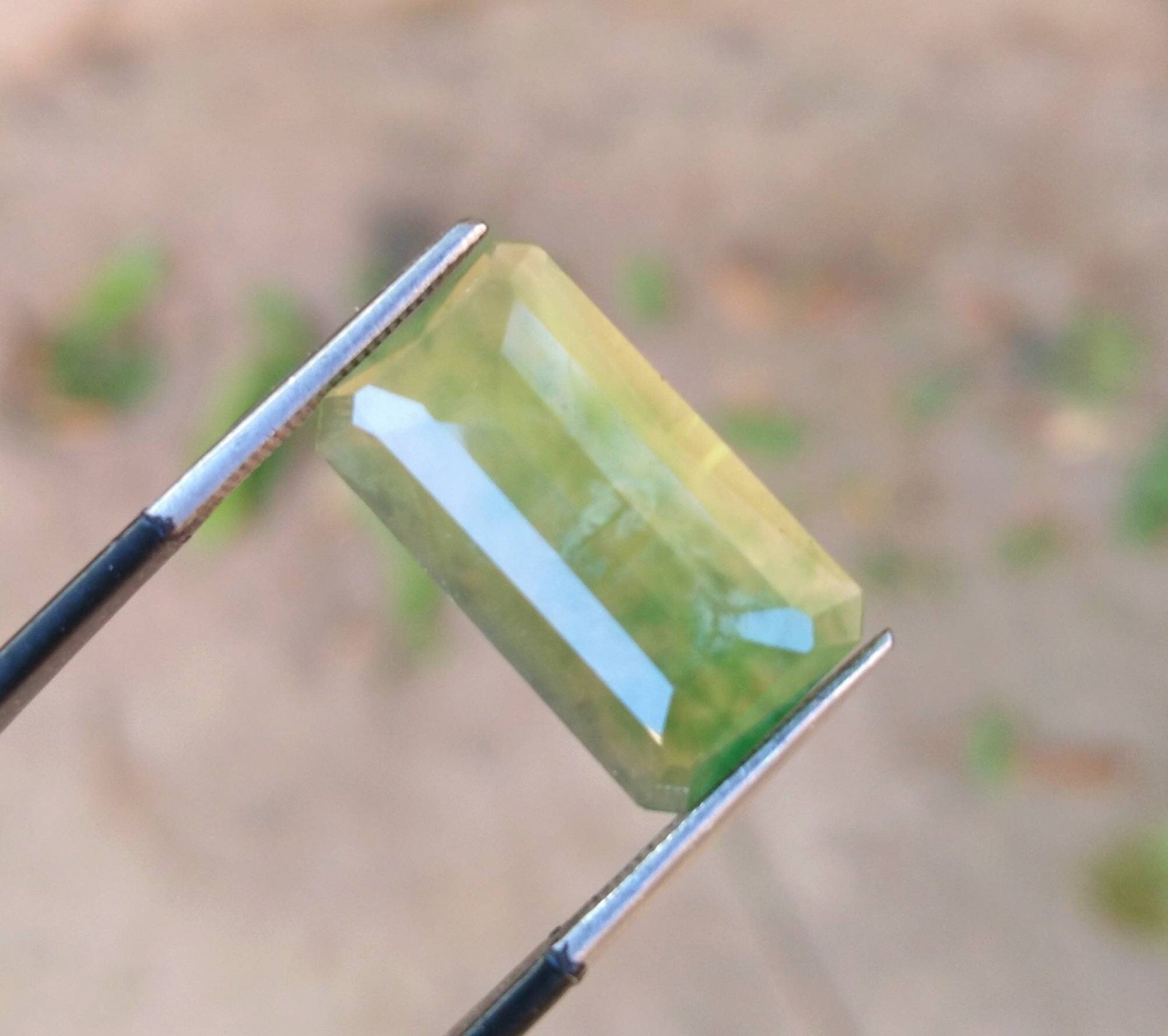 ARSAA GEMS AND MINERALSNatural top quality beautiful 8 carats radiant cut shape faceted green hydrograssular garnet gem - Premium  from ARSAA GEMS AND MINERALS - Just $16.00! Shop now at ARSAA GEMS AND MINERALS