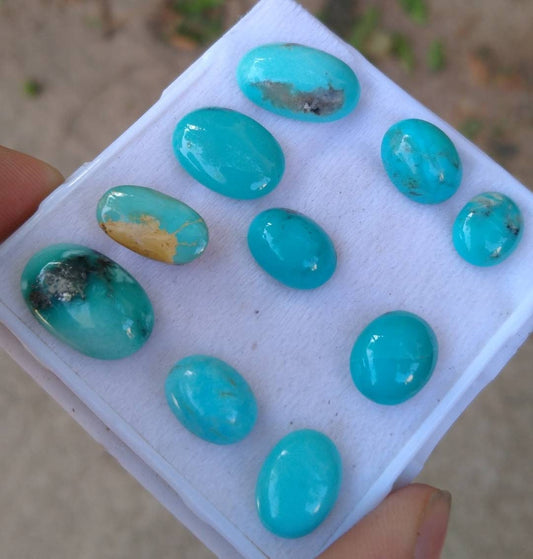 ARSAA GEMS AND MINERALSNatural fine quality beautiful 45 carats oval shapes small lot of blue kingman stabilized turquoise cabochons - Premium  from ARSAA GEMS AND MINERALS - Just $40.00! Shop now at ARSAA GEMS AND MINERALS