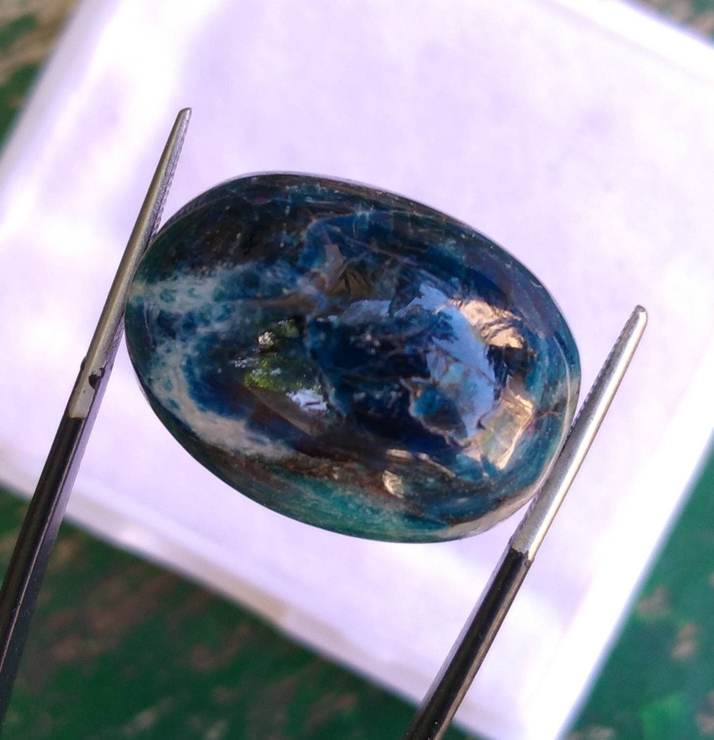 ARSAA GEMS AND MINERALSNatural fine quality beautiful 41 carats oval shape UV reactive lazurite var afghanite cabochon - Premium  from ARSAA GEMS AND MINERALS - Just $45.00! Shop now at ARSAA GEMS AND MINERALS