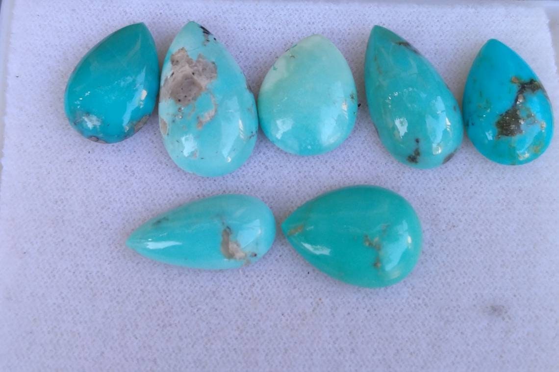 ARSAA GEMS AND MINERALSNatural fine quality beautiful 45 carats pear shapes small lot of blue kingman stabilized some of them with pyrite turquoise cabochons - Premium  from ARSAA GEMS AND MINERALS - Just $40.00! Shop now at ARSAA GEMS AND MINERALS