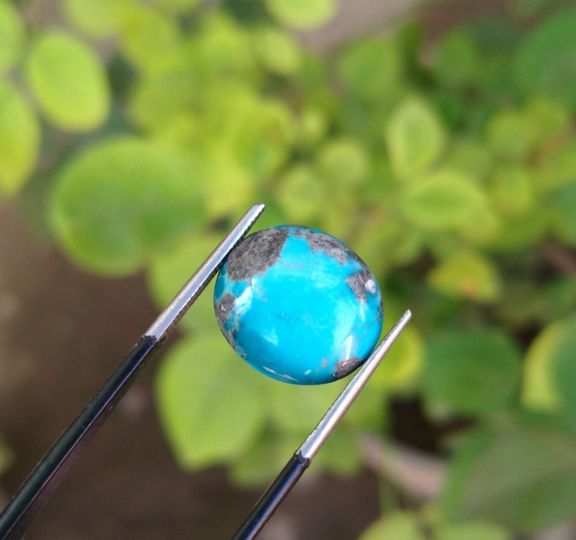 ARSAA GEMS AND MINERALSNatural fine quality beautiful 9 carats oval shape untreated unheated blue turquoise with pyrite cabochon - Premium  from ARSAA GEMS AND MINERALS - Just $15.00! Shop now at ARSAA GEMS AND MINERALS