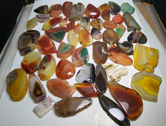 ARSAA GEMS AND MINERALSNatural fine quality beautiful 914 grams multicolor fine agate slices cabs lot - Premium  from ARSAA GEMS AND MINERALS - Just $120.00! Shop now at ARSAA GEMS AND MINERALS