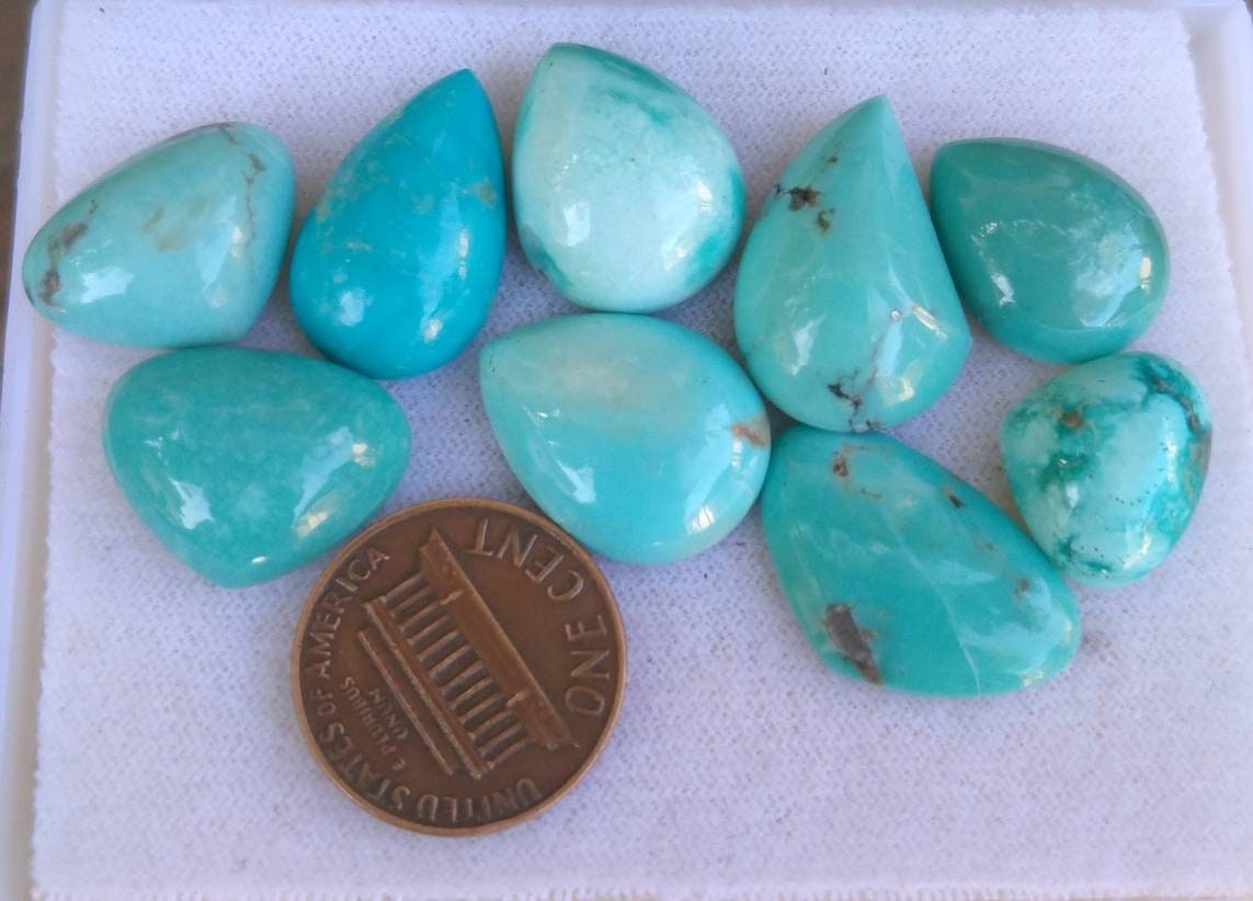 ARSAA GEMS AND MINERALSNatural fine quality beautiful 86 carats pear shapes small lot of blue kingman stabilized some of them with pyrite turquoise cabochons - Premium  from ARSAA GEMS AND MINERALS - Just $80.00! Shop now at ARSAA GEMS AND MINERALS