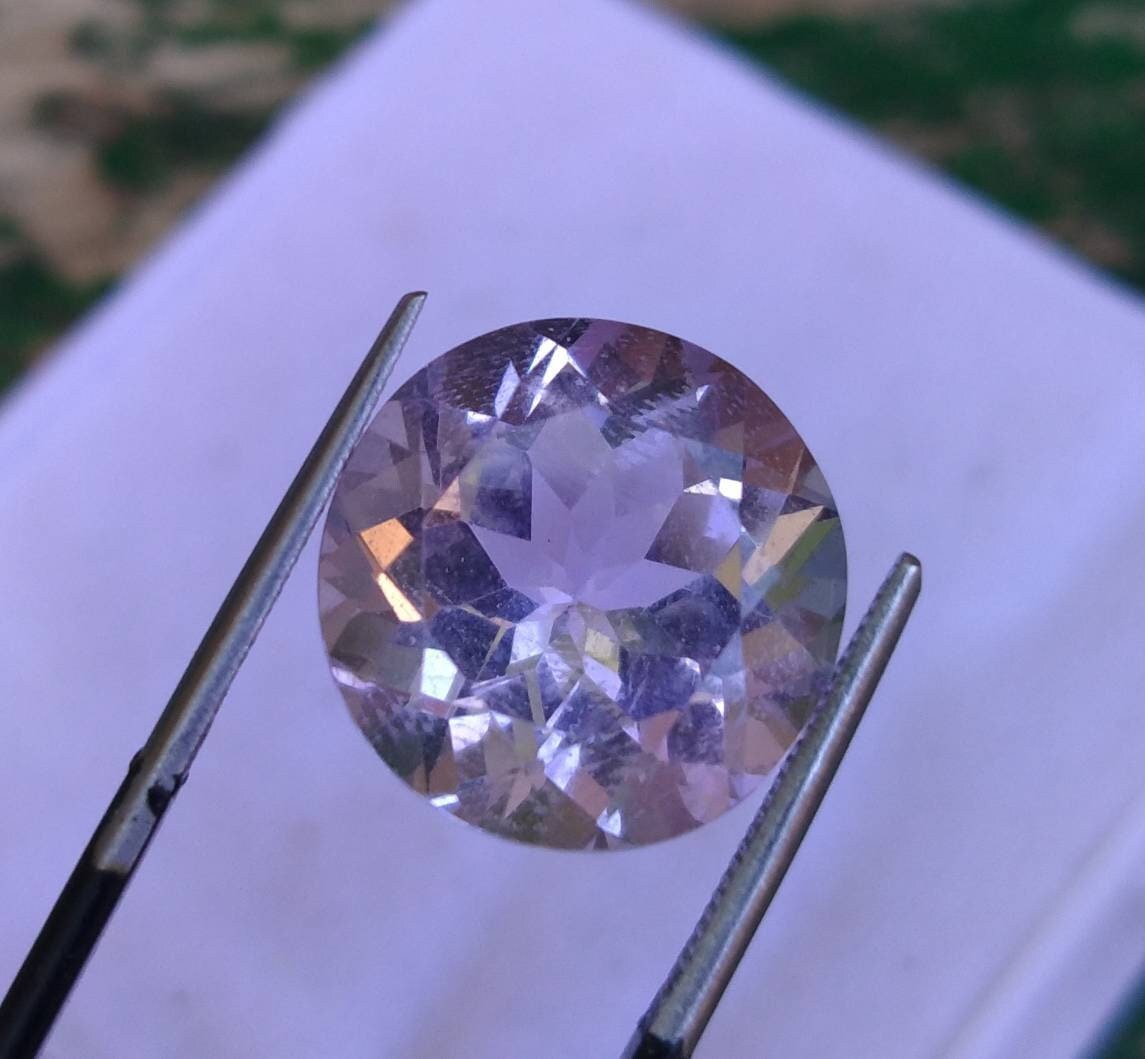 ARSAA GEMS AND MINERALSNatural good quality beautiful 10 carats round shape light purple VV clarity faceted amethyst gem - Premium  from ARSAA GEMS AND MINERALS - Just $27.00! Shop now at ARSAA GEMS AND MINERALS