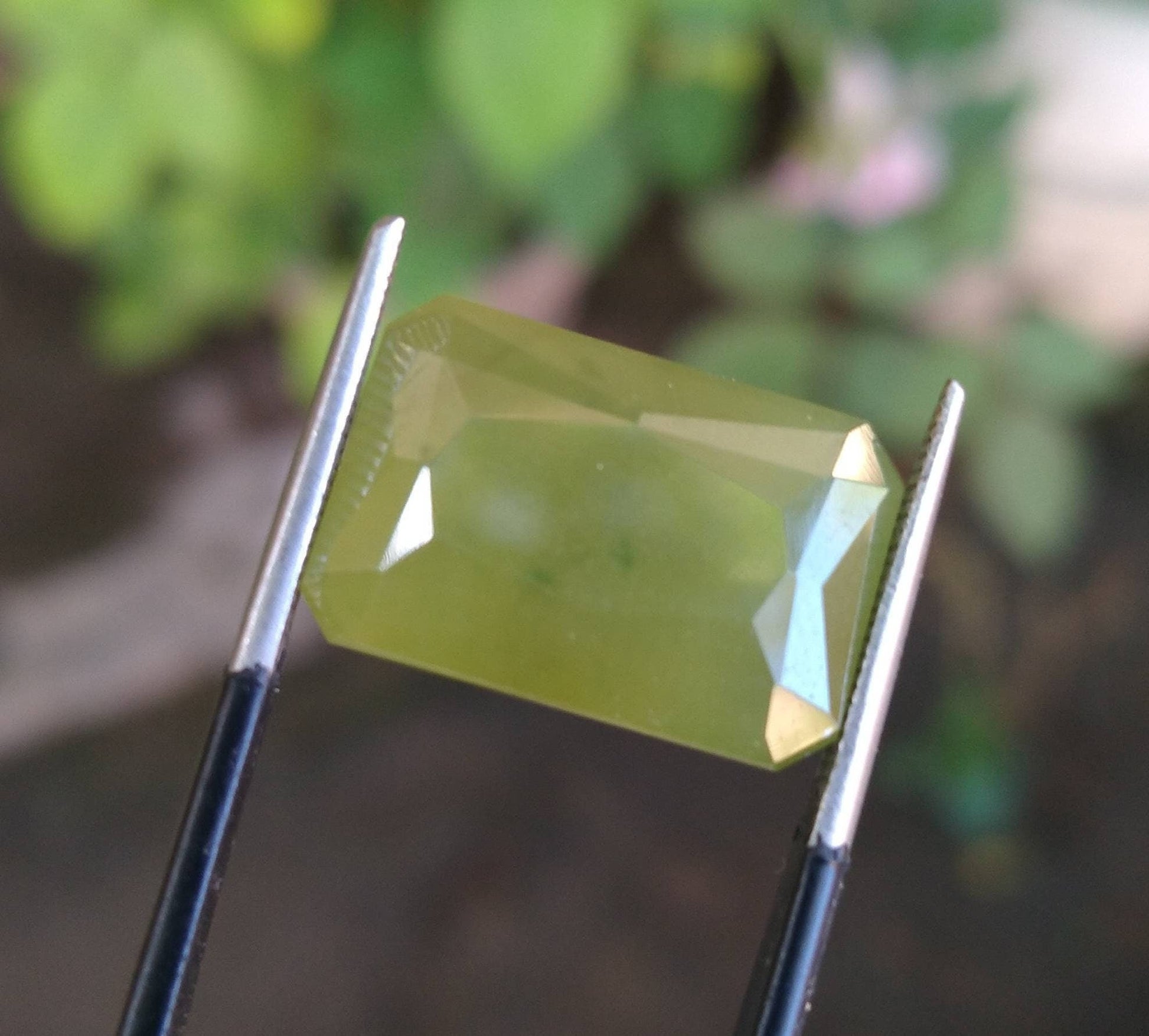 ARSAA GEMS AND MINERALSNatural top quality beautiful 17.5 carats radiant shape faceted green hydrograssular garnet gem - Premium  from ARSAA GEMS AND MINERALS - Just $40.00! Shop now at ARSAA GEMS AND MINERALS