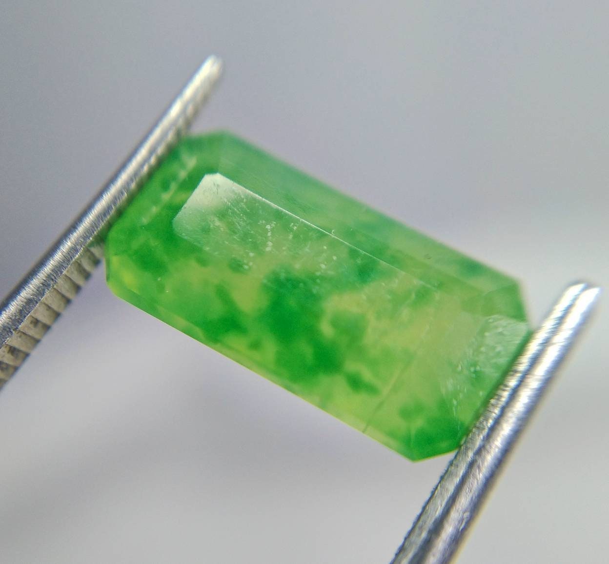 ARSAA GEMS AND MINERALSNatural top quality beautiful 5 carats radiant shape green faceted hydrograssular garnet gem - Premium  from ARSAA GEMS AND MINERALS - Just $15.00! Shop now at ARSAA GEMS AND MINERALS