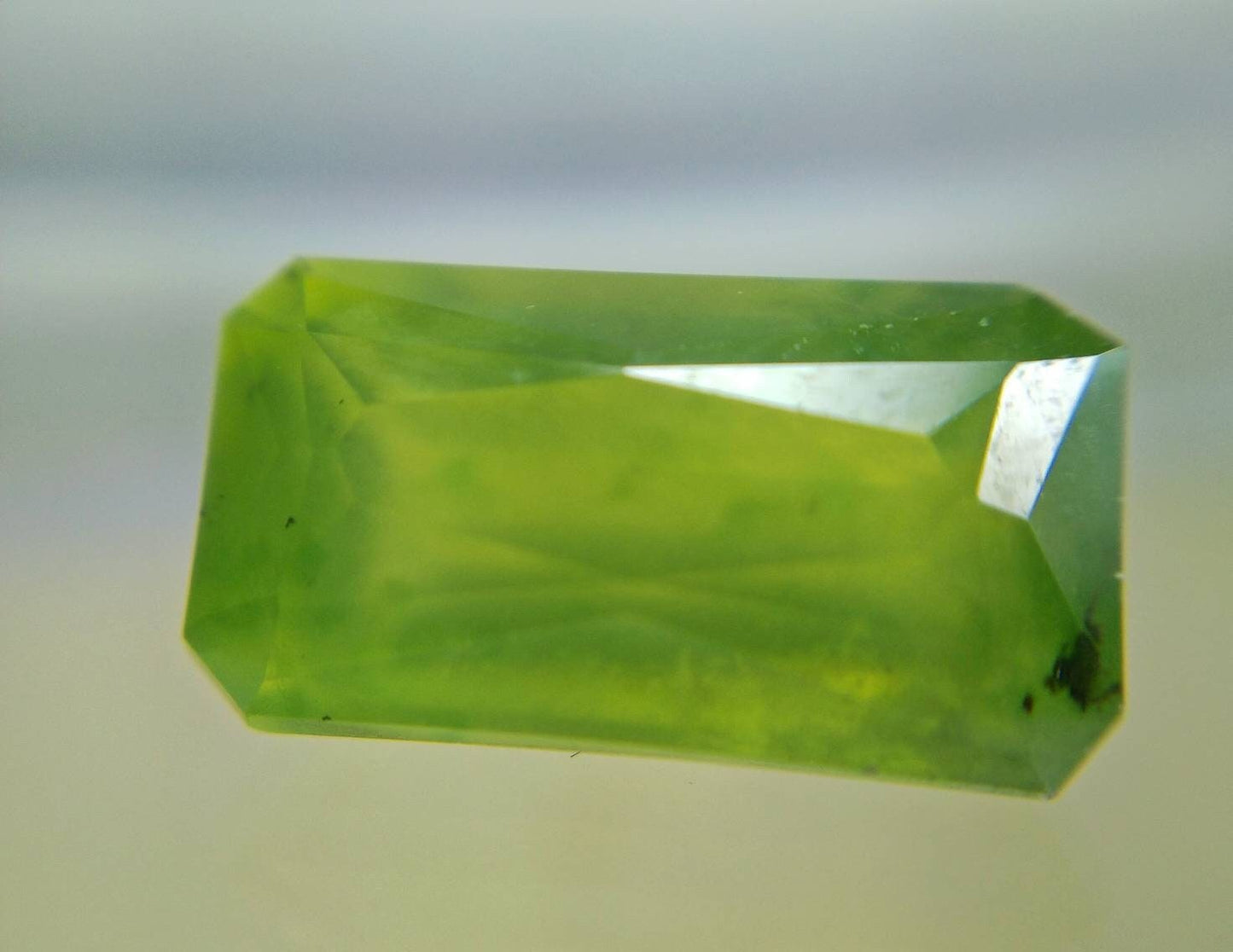 ARSAA GEMS AND MINERALSNatural top quality beautiful 8.5 Carats radiant shape green faceted hydrograssular garnet gem - Premium  from ARSAA GEMS AND MINERALS - Just $25.00! Shop now at ARSAA GEMS AND MINERALS