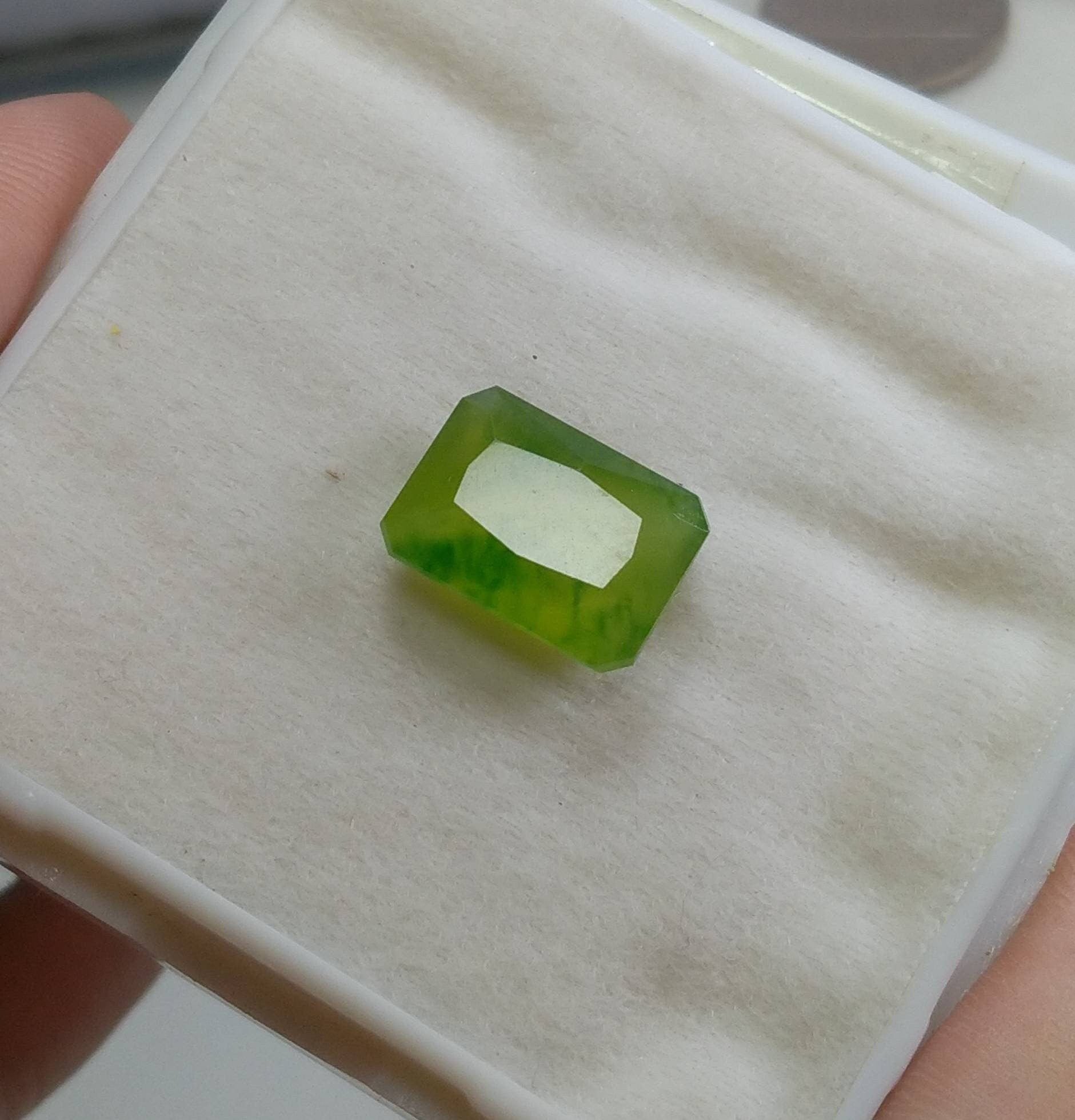 ARSAA GEMS AND MINERALSNatural top quality beautiful 10.5 carats green radiant cut shape Faceted hydrograssular garnet gem - Premium  from ARSAA GEMS AND MINERALS - Just $20.00! Shop now at ARSAA GEMS AND MINERALS