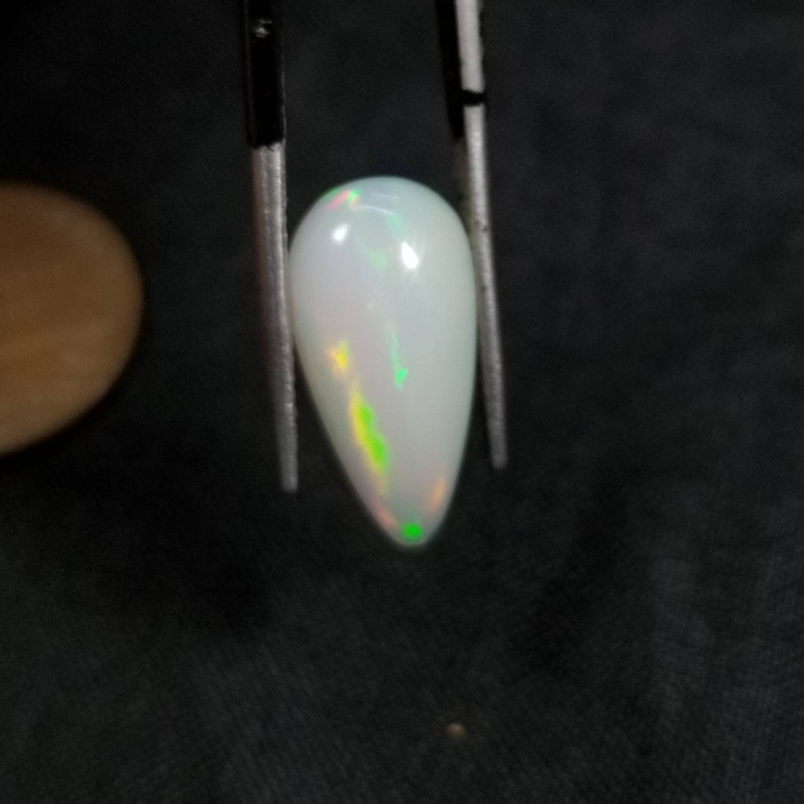 ARSAA GEMS AND MINERALSNatural Ethiopian Opal Pear shape, nice fire, ring sized - Premium  from ARSAA GEMS AND MINERALS - Just $25.00! Shop now at ARSAA GEMS AND MINERALS