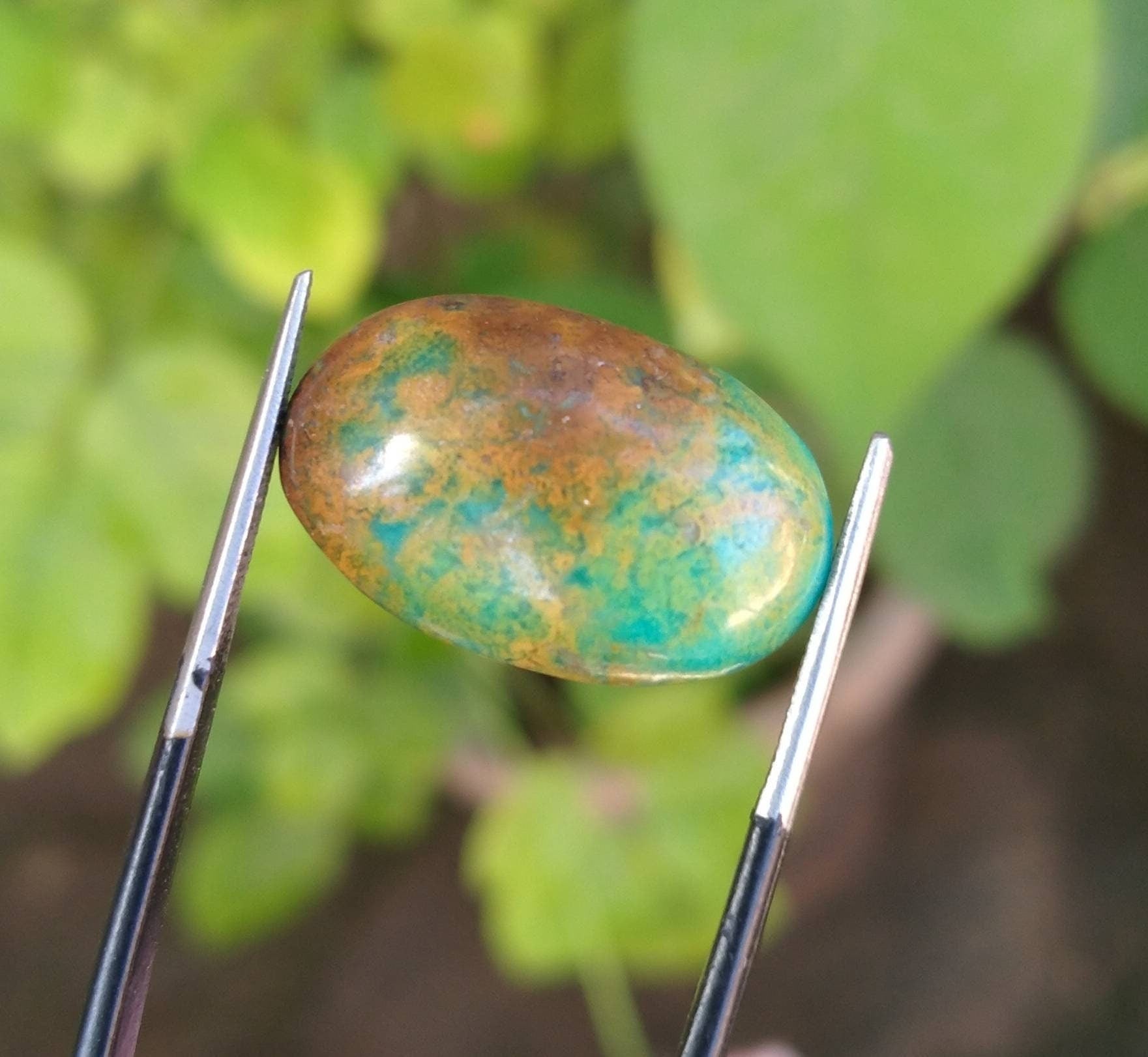 ARSAA GEMS AND MINERALSNatural fine quality beautiful 14 carats oval shape untreated unheated green turquoise cabochon - Premium  from ARSAA GEMS AND MINERALS - Just $15.00! Shop now at ARSAA GEMS AND MINERALS