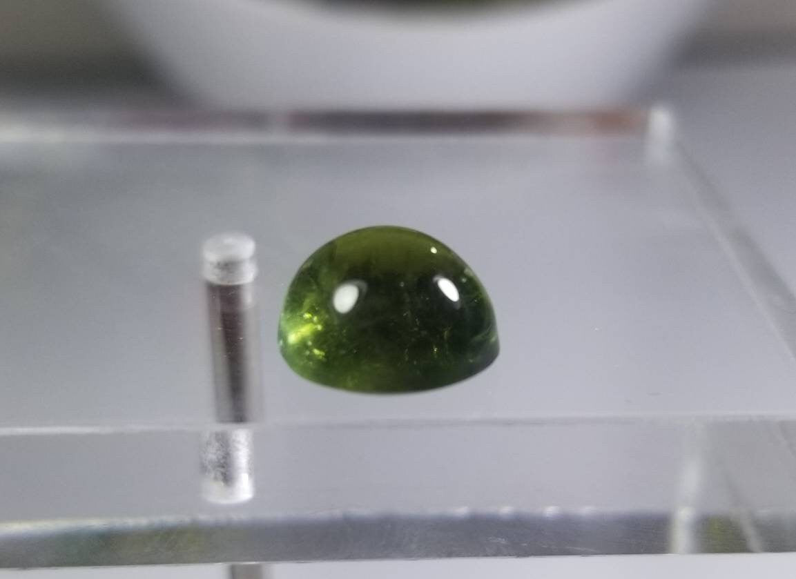 ARSAA GEMS AND MINERALSNatural ring size green tourmaline cabochon - Premium  from ARSAA GEMS AND MINERALS - Just $55.00! Shop now at ARSAA GEMS AND MINERALS