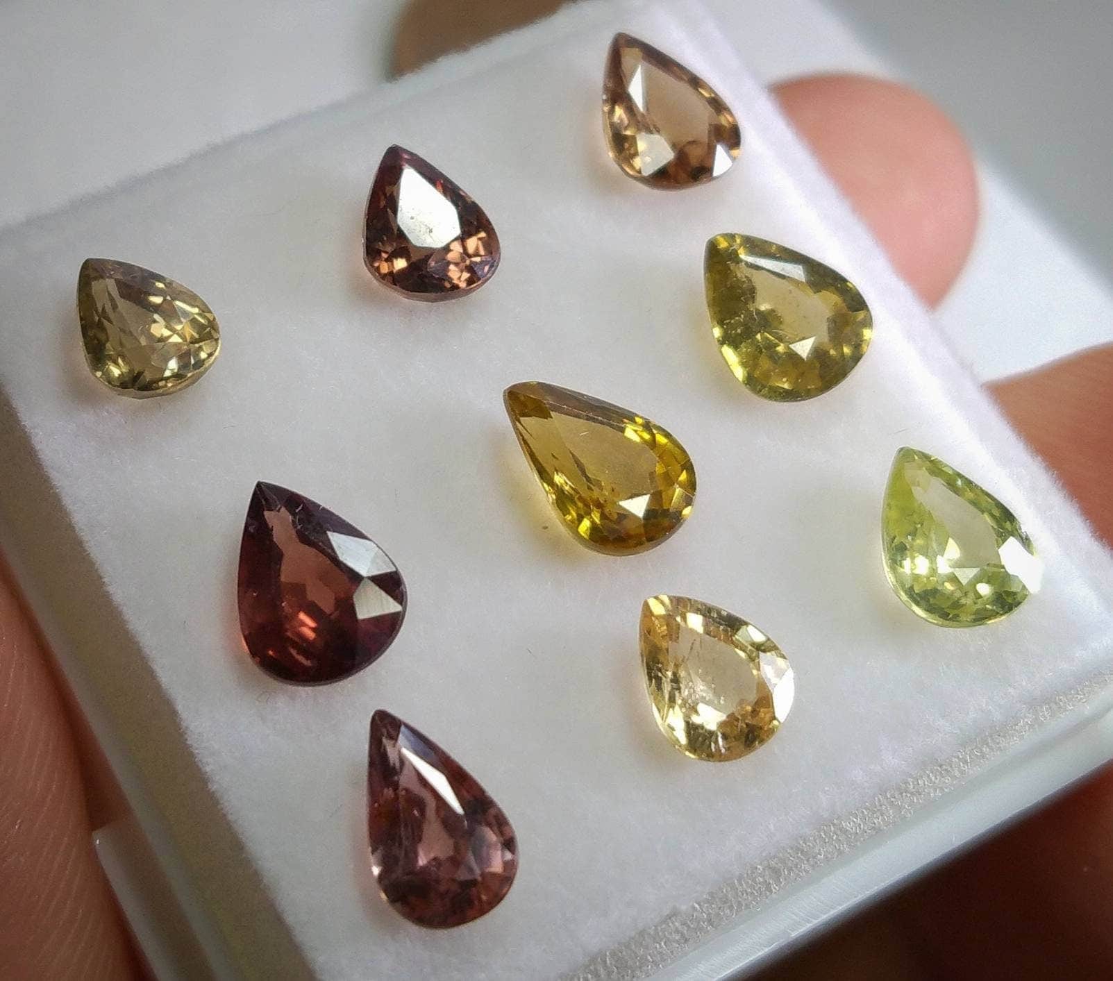 ARSAA GEMS AND MINERALSNatural top quality beautiful 13.5 carats VV clarity faceted pear shapes small jewlery set of small sized multicolor zircon gems - Premium  from ARSAA GEMS AND MINERALS - Just $65.00! Shop now at ARSAA GEMS AND MINERALS