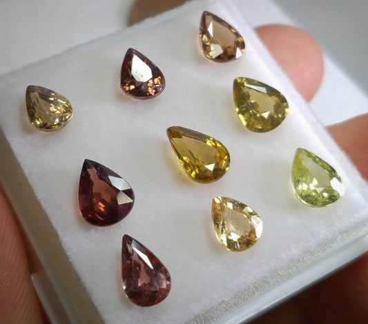 ARSAA GEMS AND MINERALSNatural top quality beautiful 13.5 carats VV clarity faceted pear shapes small jewlery set of small sized multicolor zircon gems - Premium  from ARSAA GEMS AND MINERALS - Just $65.00! Shop now at ARSAA GEMS AND MINERALS
