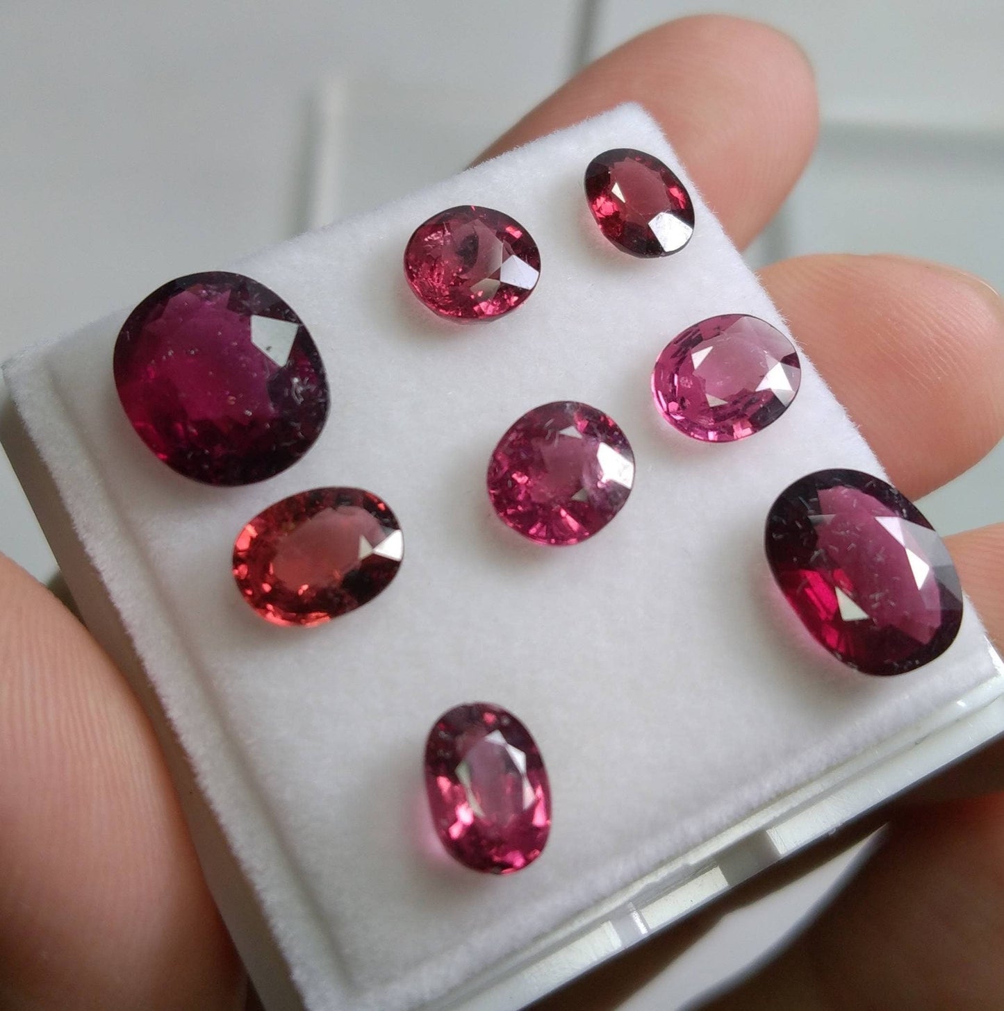 ARSAA GEMS AND MINERALSNatural top quality beautiful 17.5 carats VV clarity faceted oval shapes small jewlery set of small sized rhodolite garnet gems - Premium  from ARSAA GEMS AND MINERALS - Just $115.00! Shop now at ARSAA GEMS AND MINERALS